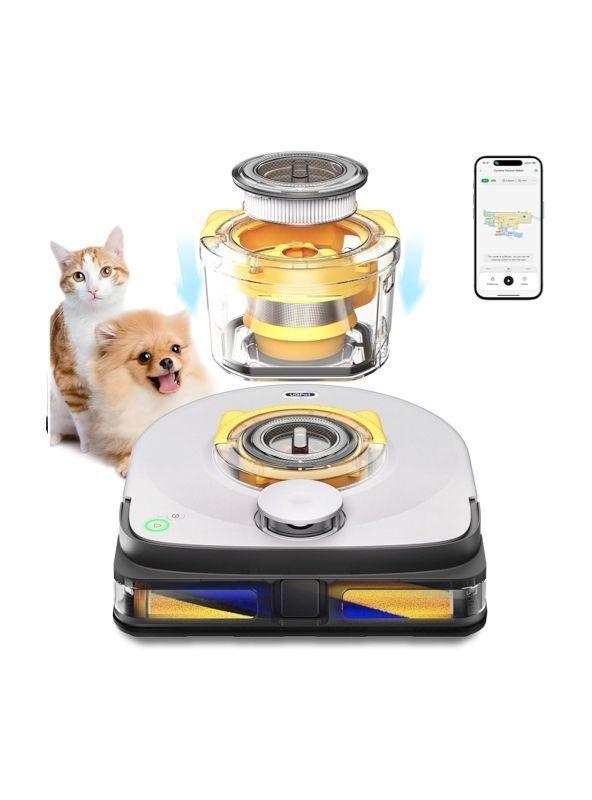 Ubpet V10 Robot aspirador para pelo de mascotas, 22000PA Succion ideal para alfombras-2