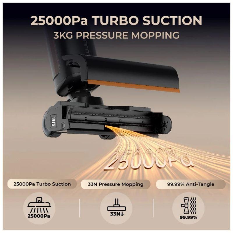 Uwant D800 Aspiradora Inalambrica 25000PA Succion Trapeador El ctrico con Limpieza de Borde a Borde-3