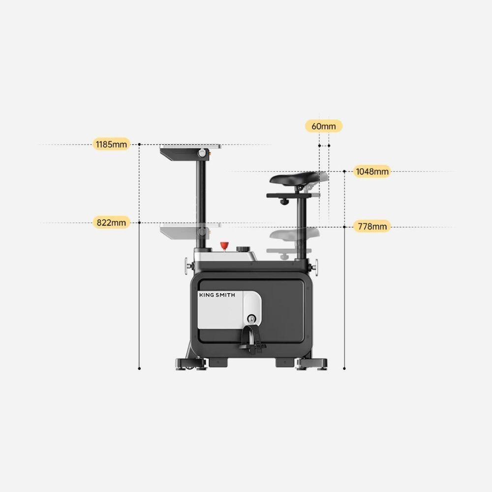 Bicicleta estatica plegable KingSmith W1B para interiores debajo del escritorio-3