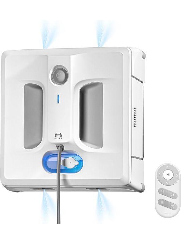 Marca HUTT A1 Robot limpia vidrios, 4 rociadores de agua mejorados y 6000 PA Succion Open Box-2
