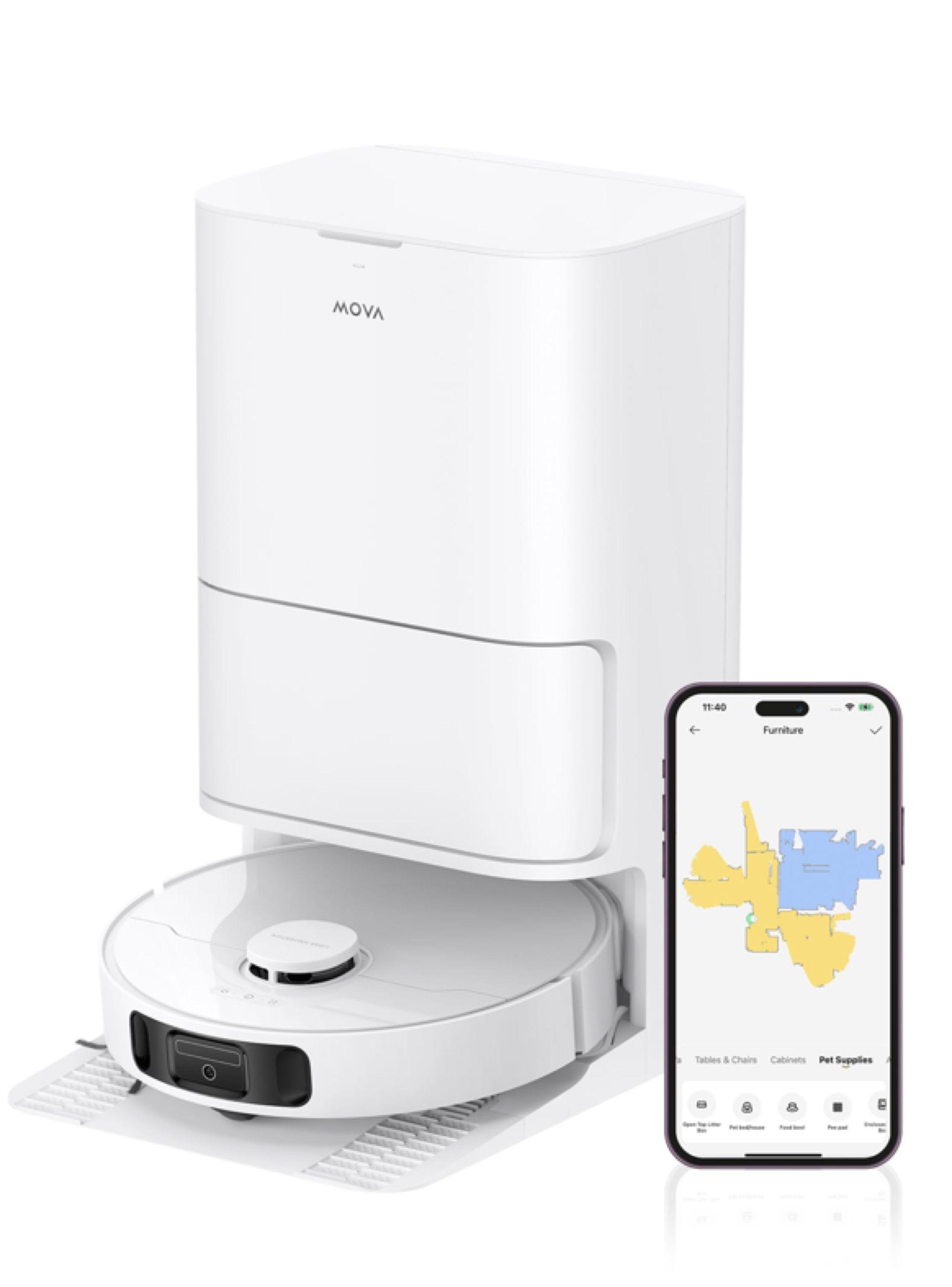 Marca Dreame Mova E30 Ultra Robot Aspirador y Fregasuelos, 7000Pa Succion, Reacondicionado-4