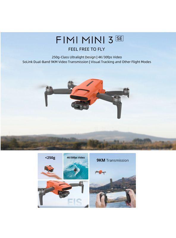 FIMI Dron MINI 3SE Combo 4K 12M Camara 9km de alcance Combo-4