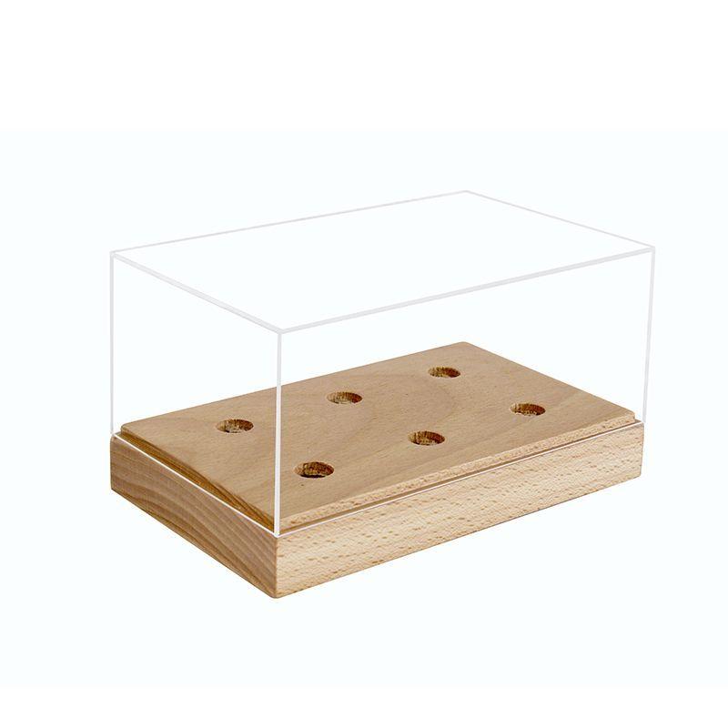 Caja Porta Cápsulas de Acrilico Madera Bambú-5