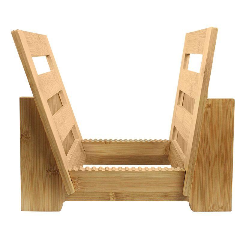 Porta Vinilo Madera Bambu Elegante Diseño Tornamesa-2