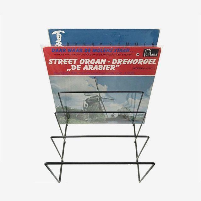 Portavinilos Metálico rectangular cap. 50 Discos 12 Pulgadas-3