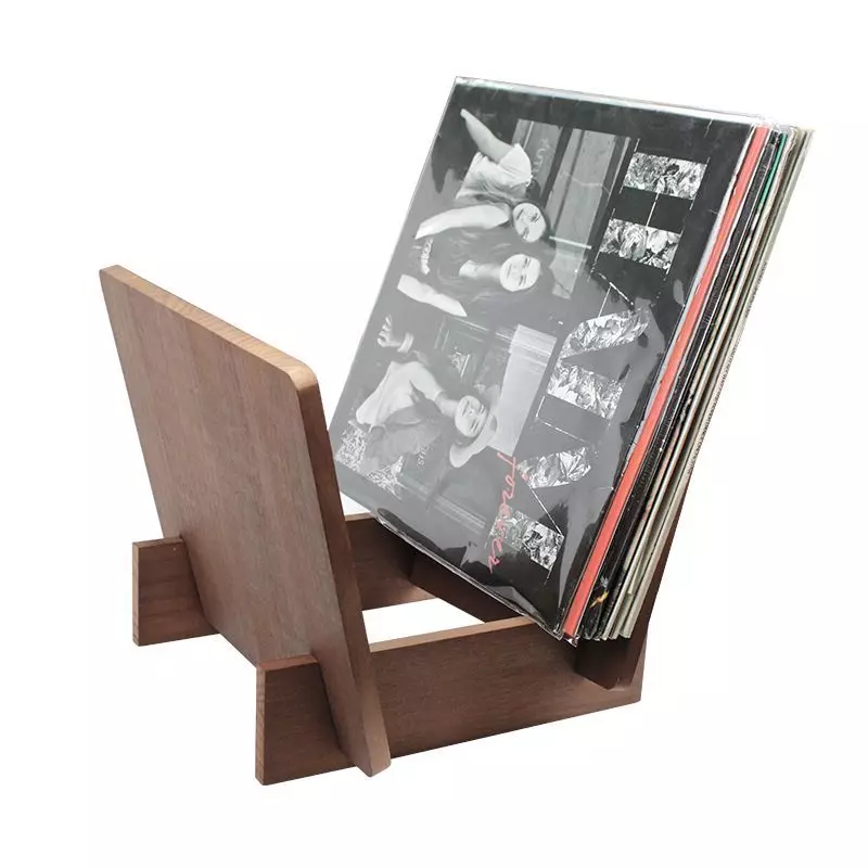 Portavinilos Madera Capacidad 20 Lp Para Tornamesas-2