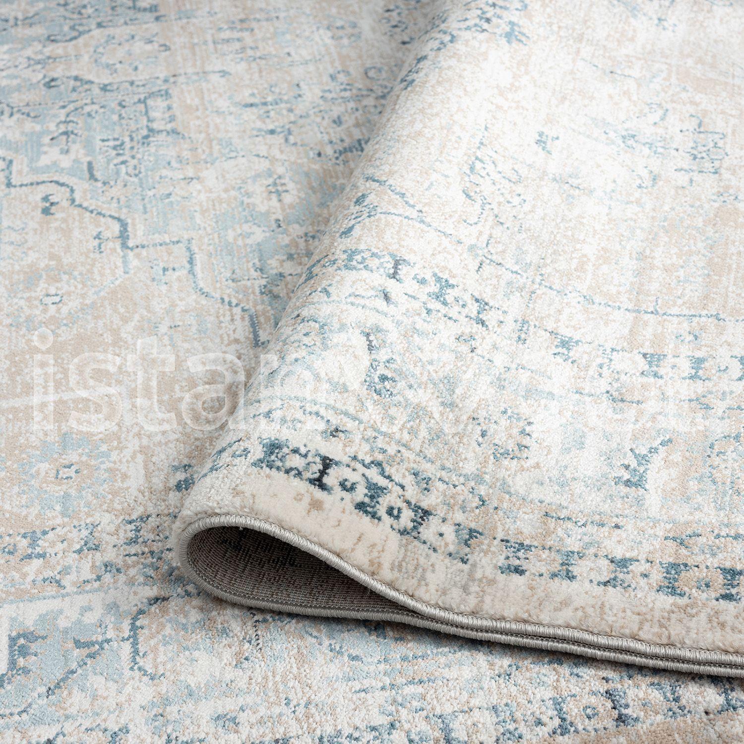Alfombra Moderna 160x240 cms. Gris y Celeste -2