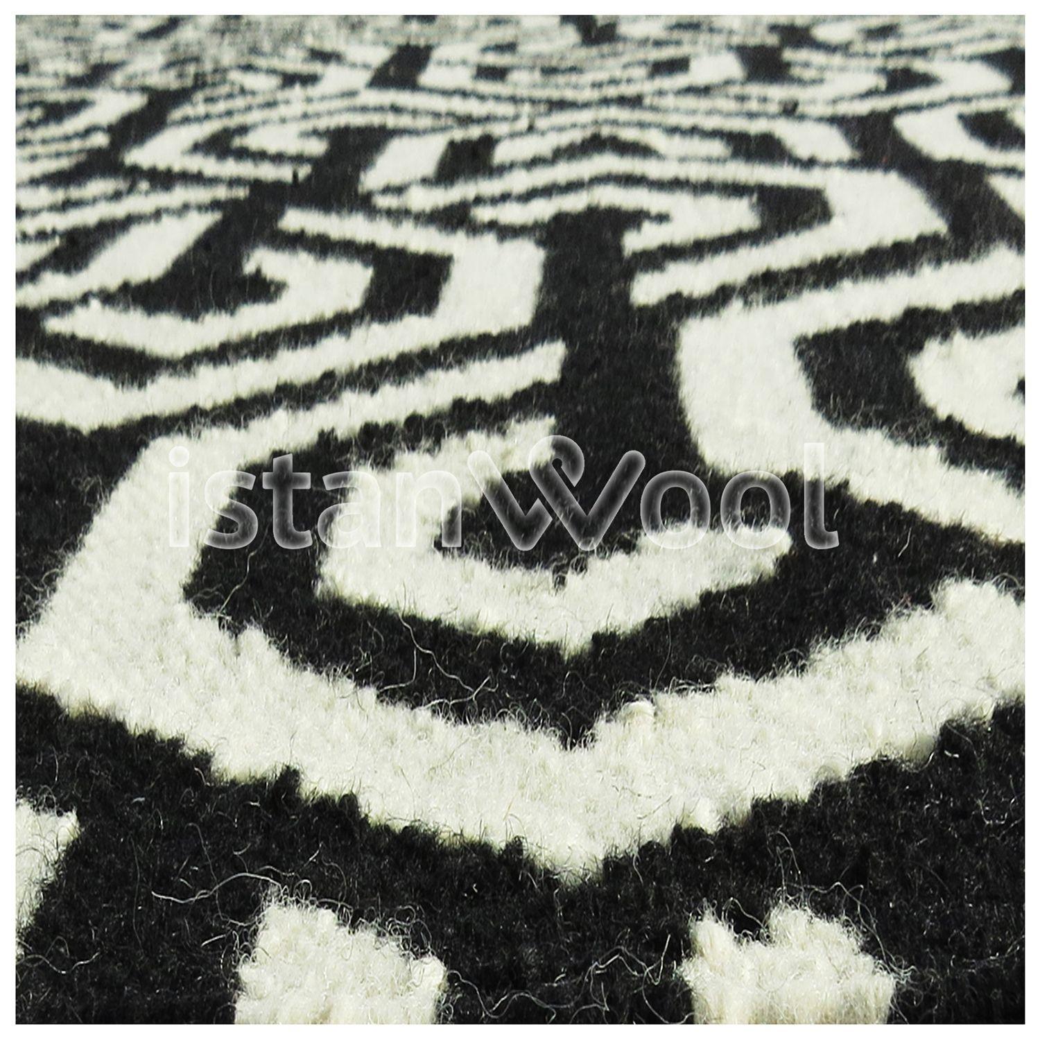 Alfombra Kilim Moderna 200x300 cms.Blanco-Negro-1