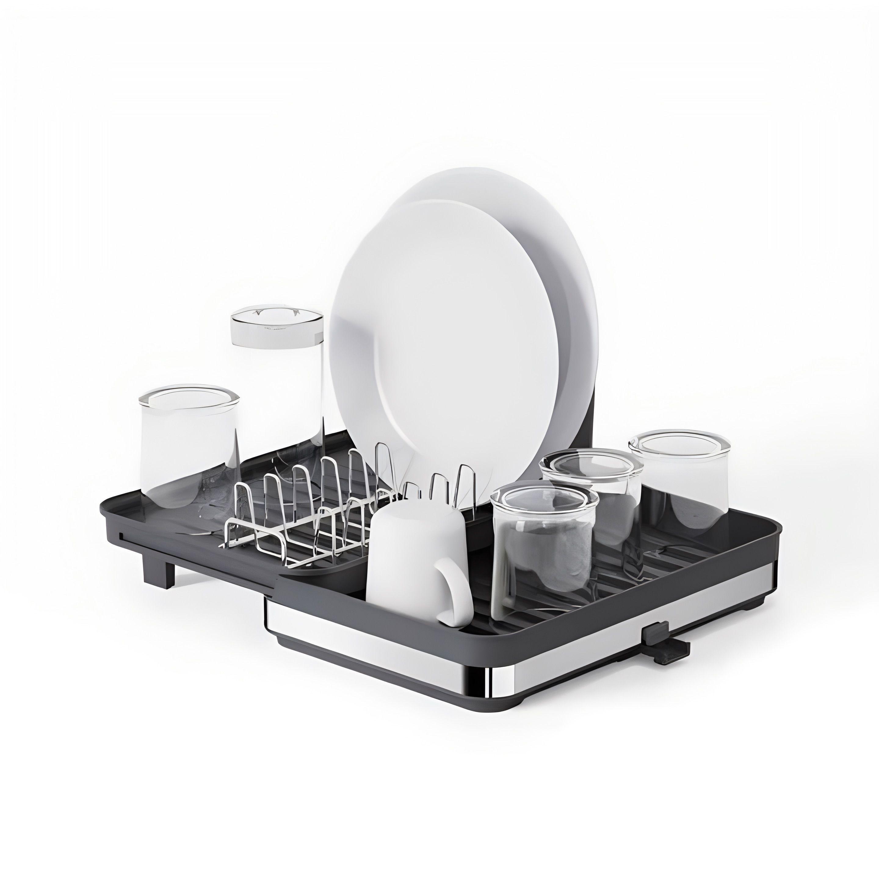 Secaplatos Escurridor Cocina Acero Inoxidable Plegable Loza-6