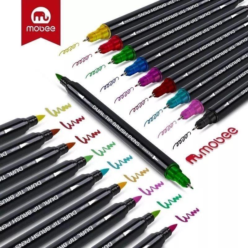 Marcador Doble Punta Dual Lettering 60 Lápices Brush Color-1