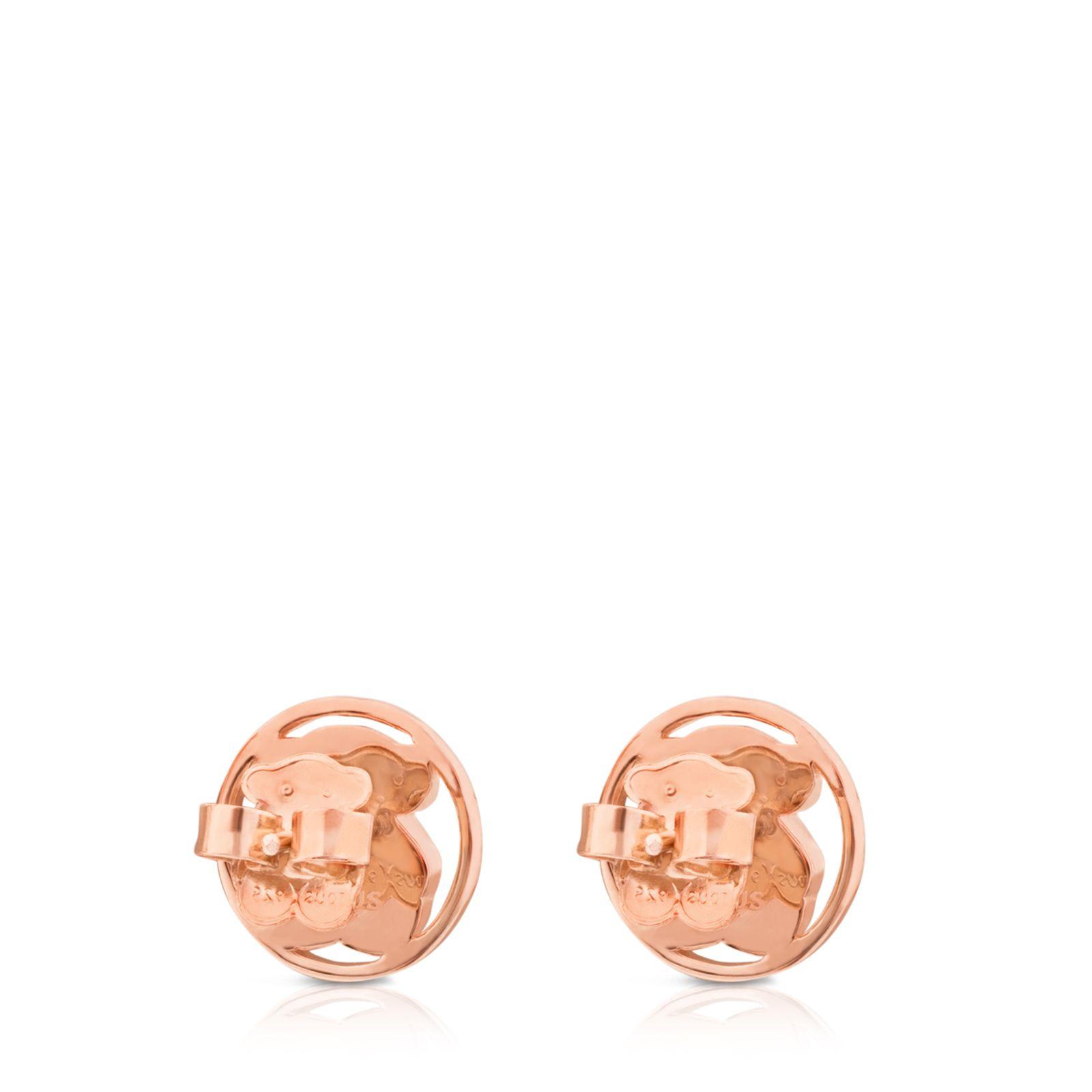 Aros Camille de Plata Vermeil rosa con Nácar Tous-2