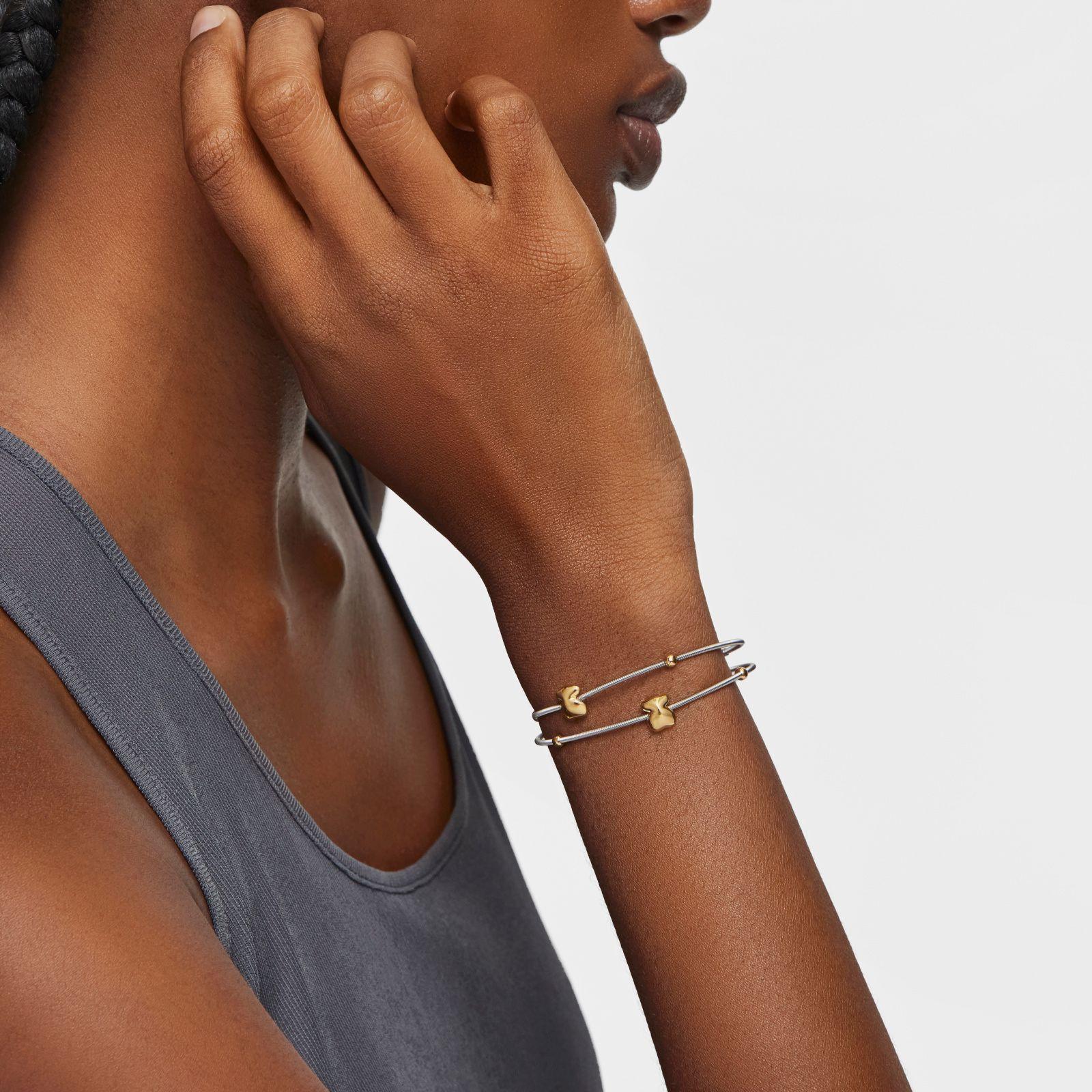 Pulsera oso de oro y acero Mesh Tube-1
