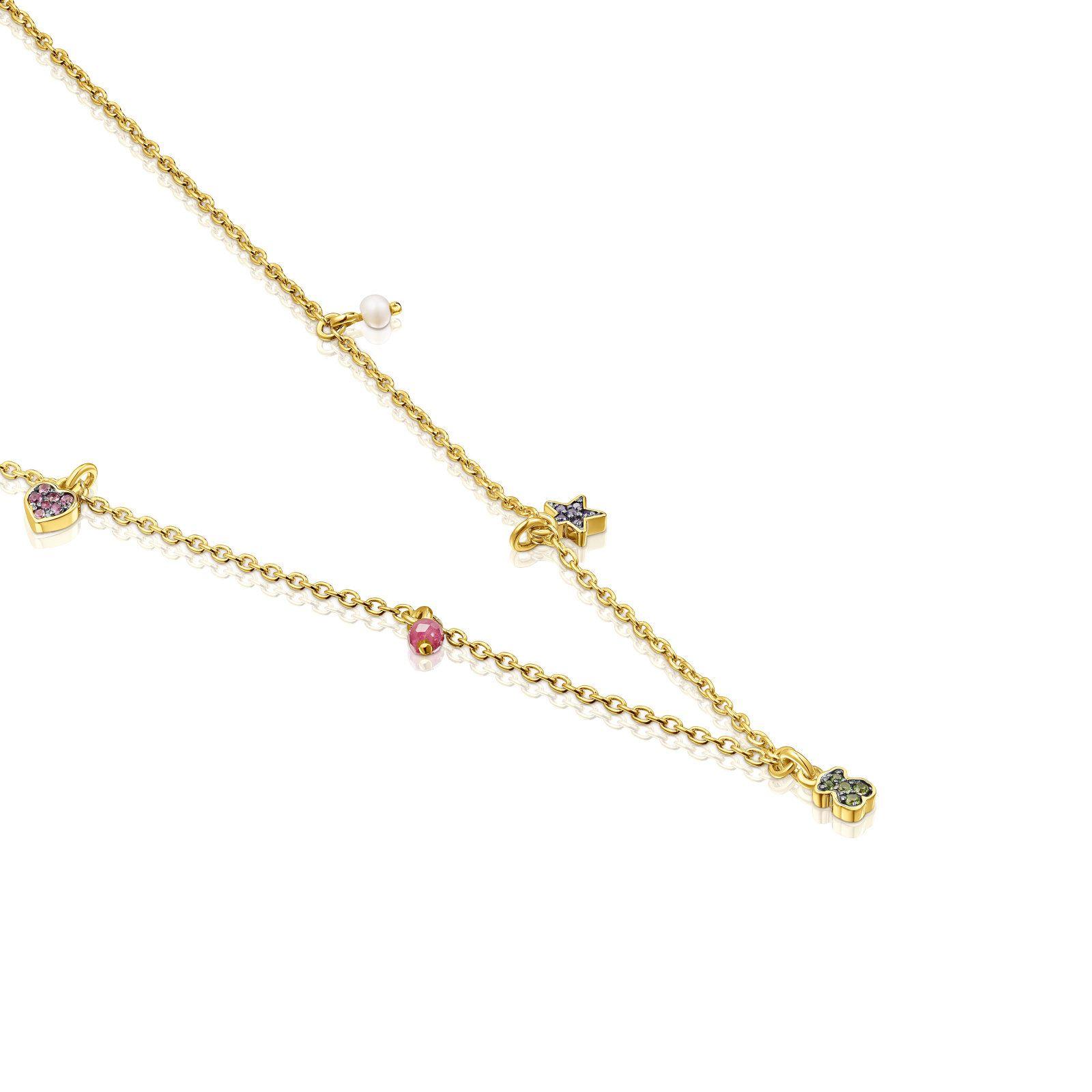 Collar de plata vermeil, gemas y perla TOUS New Motif-2