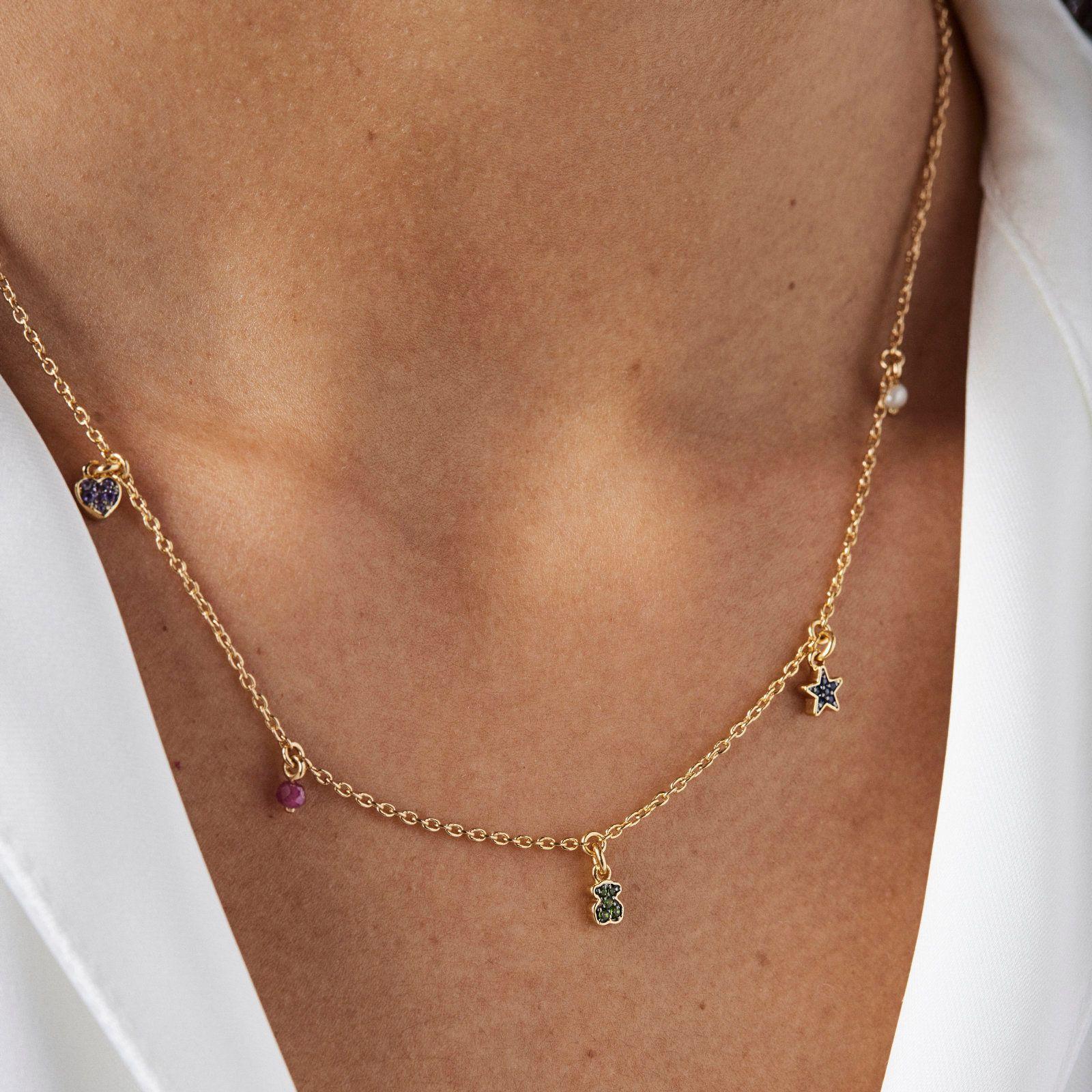 Collar de plata vermeil, gemas y perla TOUS New Motif-5