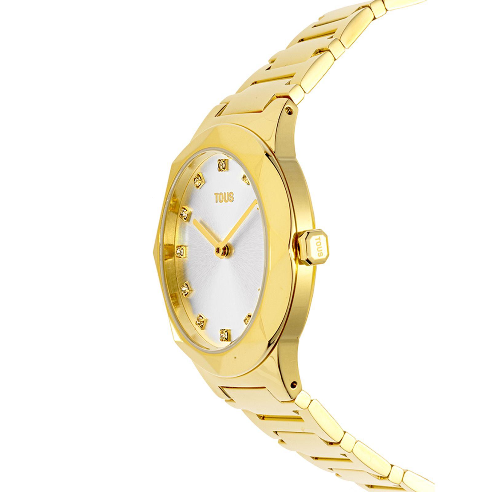 Reloj analógico con brazalete de acero IPG dorado Karat Oval-1