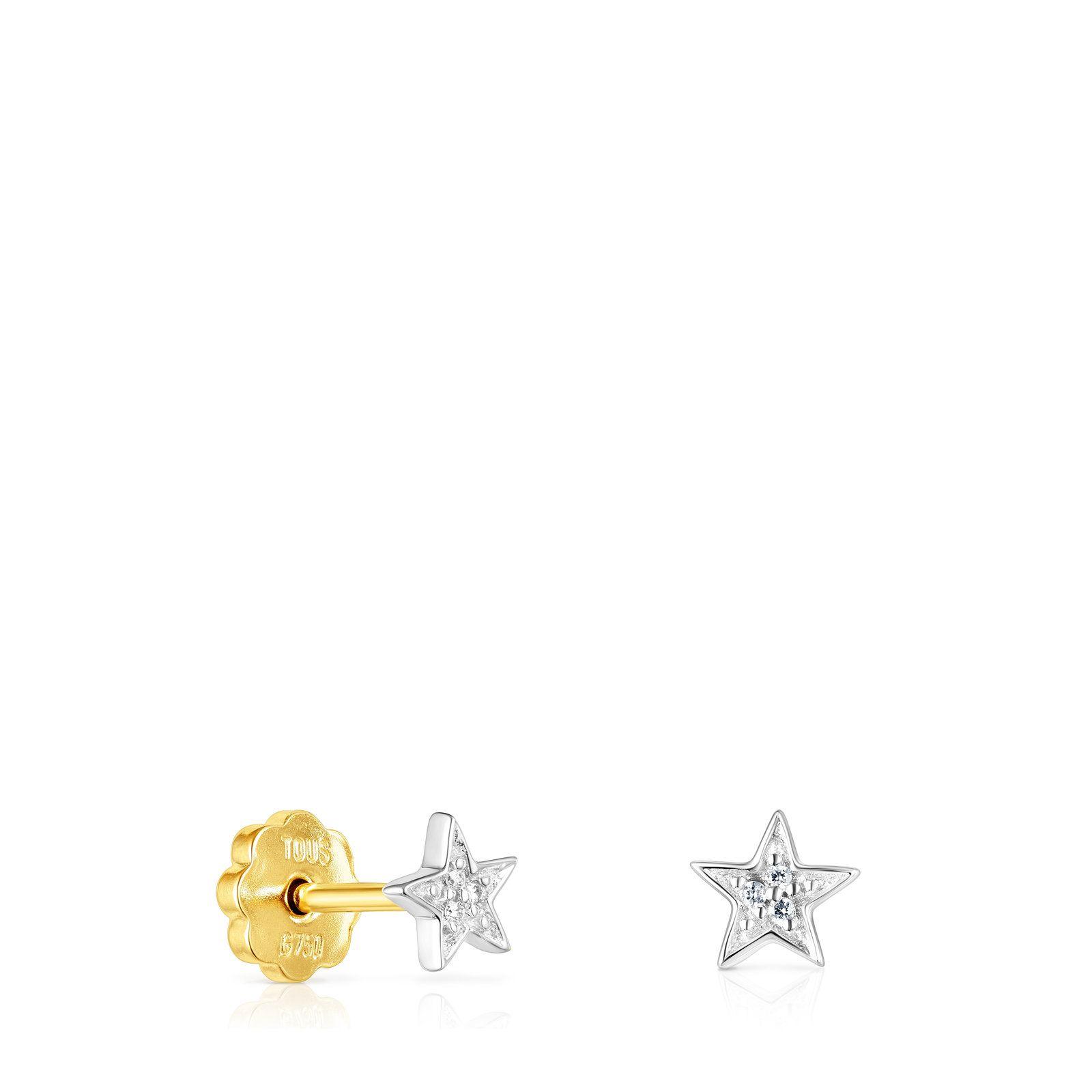 Aros Puppies de Oro blanco-0