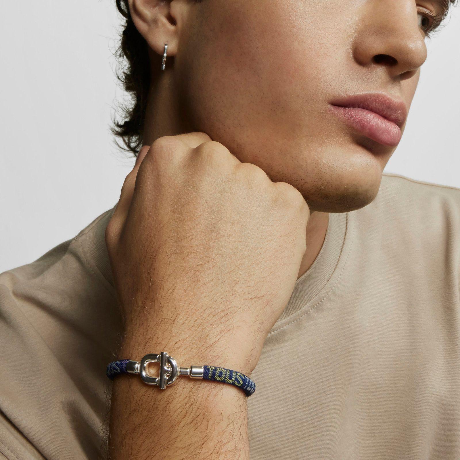 Pulsera de plata y cordón TOUS MANIFESTO-4