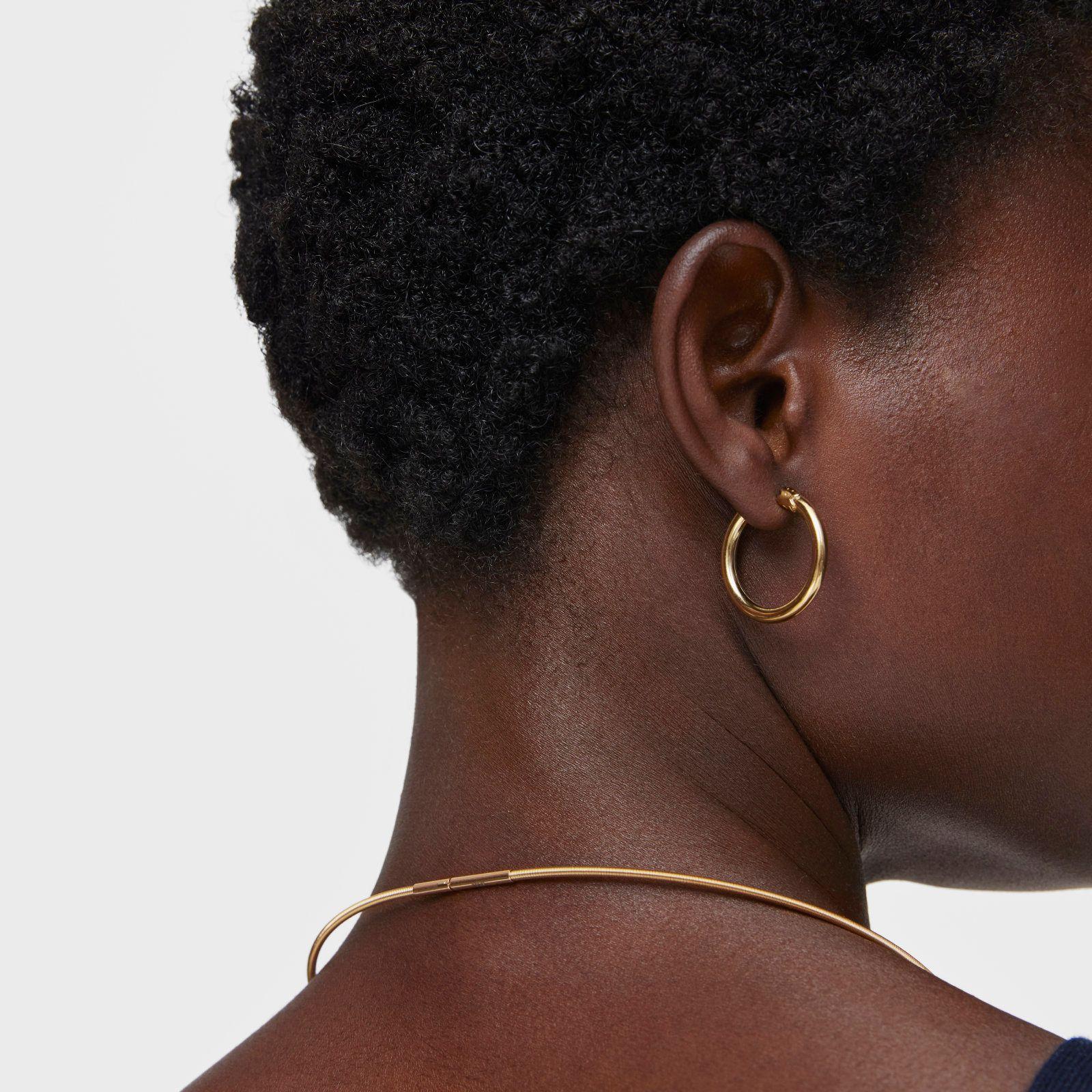 Collar de acero IP dorado 2 mm Mesh Tube-5