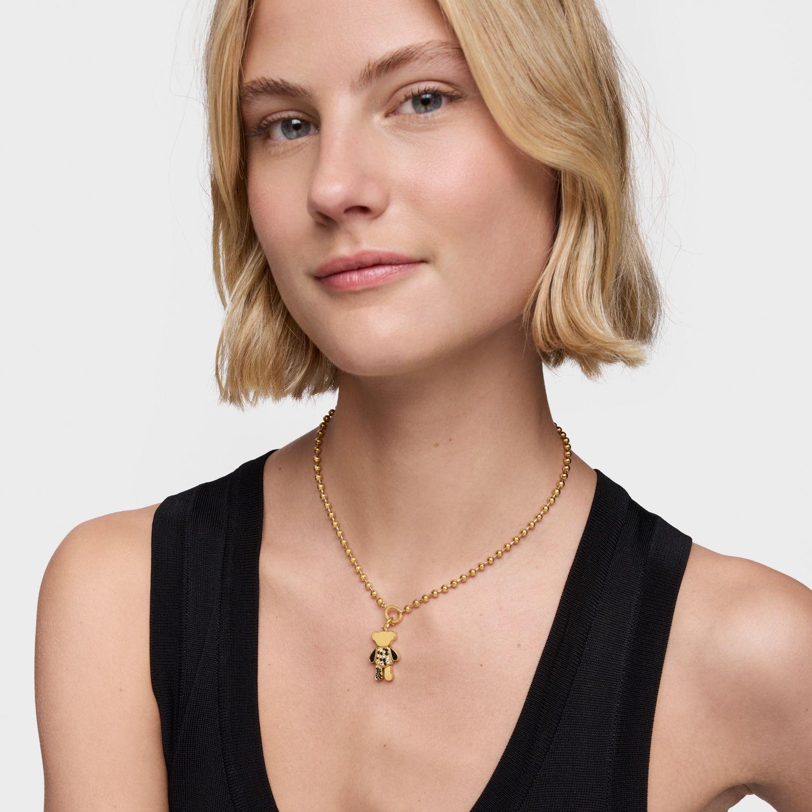 Colgante oso oro 18 kt sobre plata con gemas Teddy Bear-4