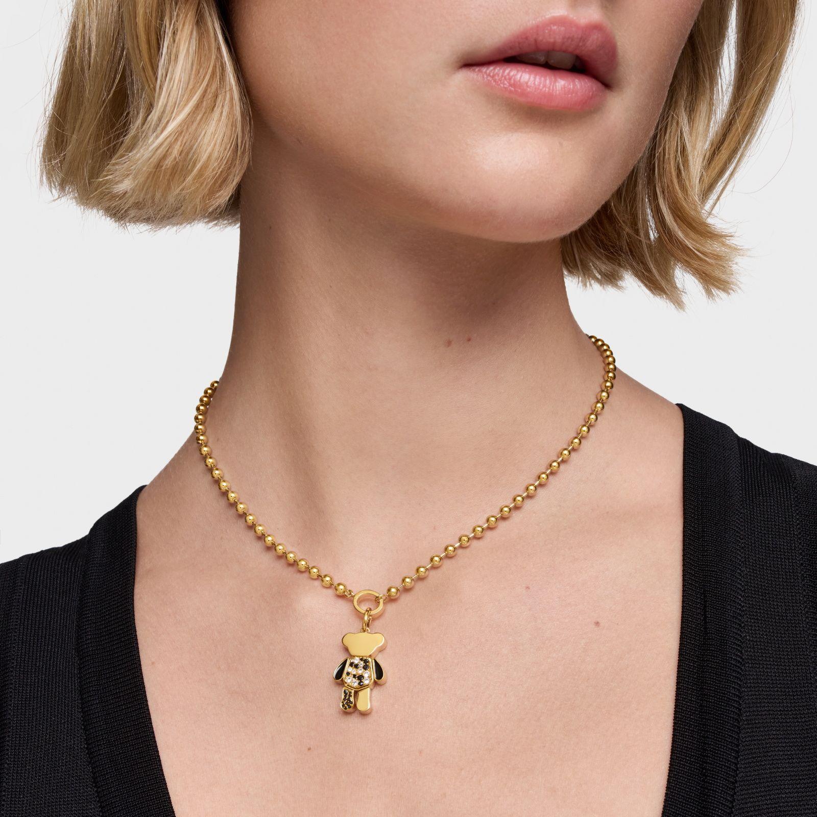 Colgante oso oro 18 kt sobre plata con gemas Teddy Bear-6