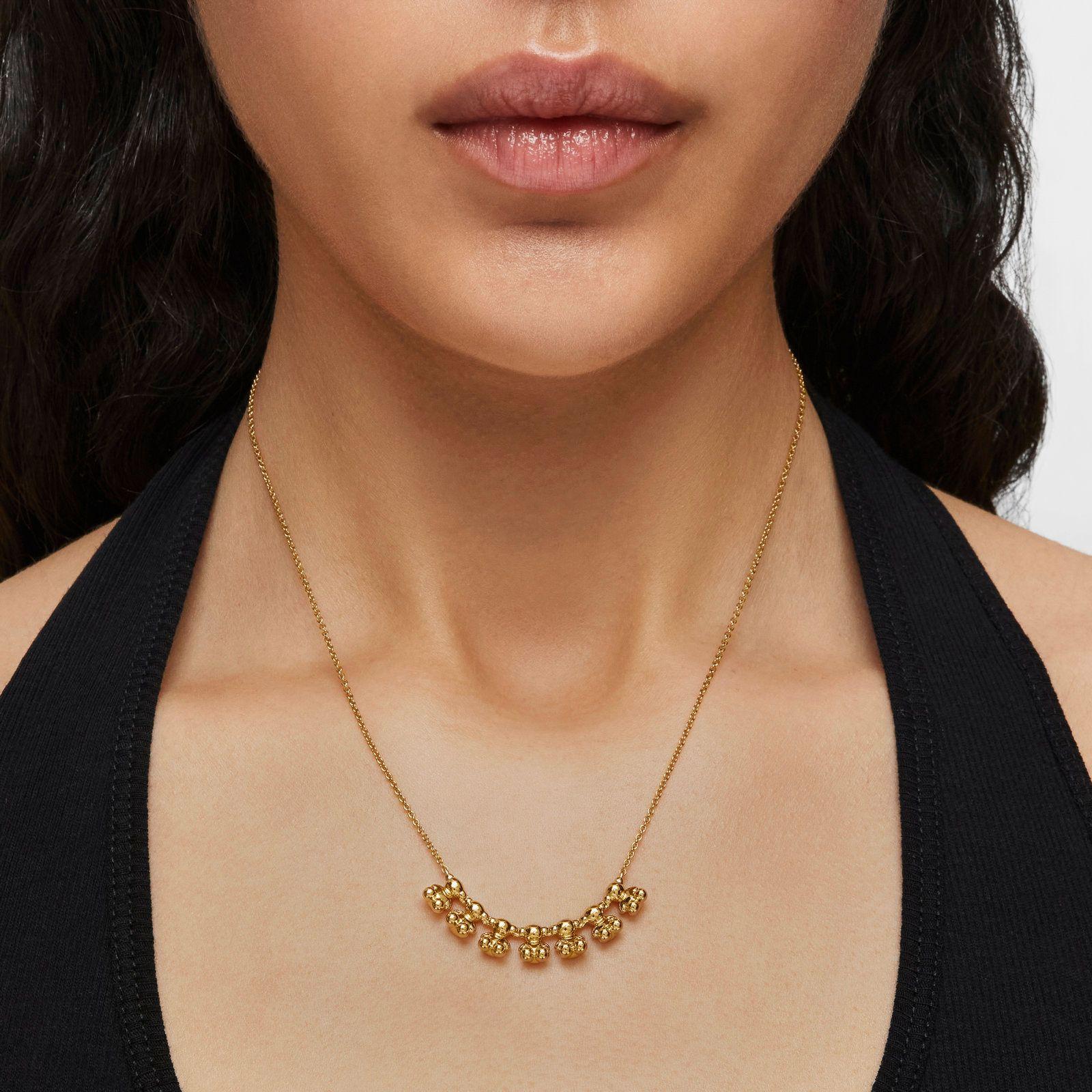 Collar corto con baño de oro 18 kt sobre plata Bold Bear-5