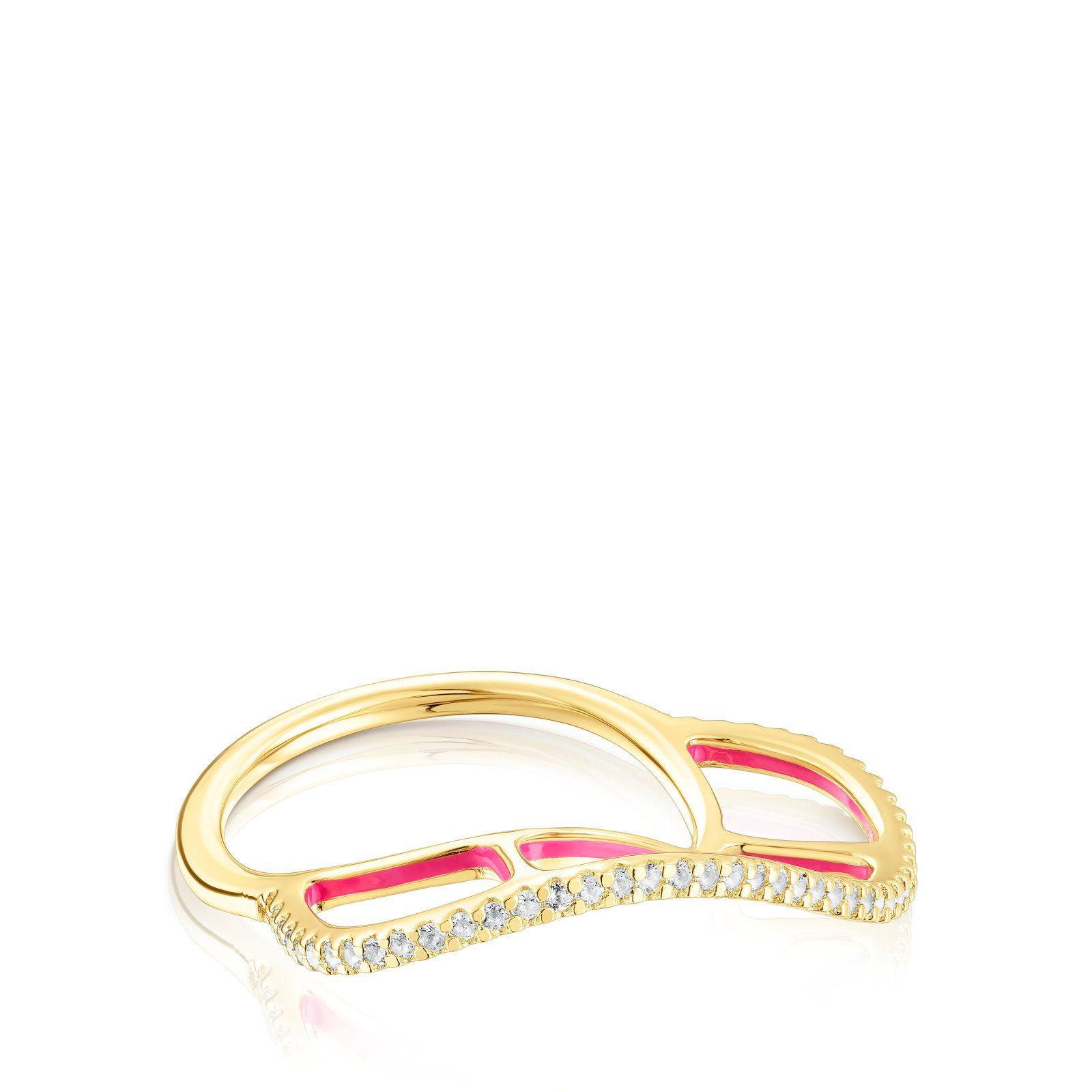 Anillo de plata vermeil y topacios Gregal Tous-1