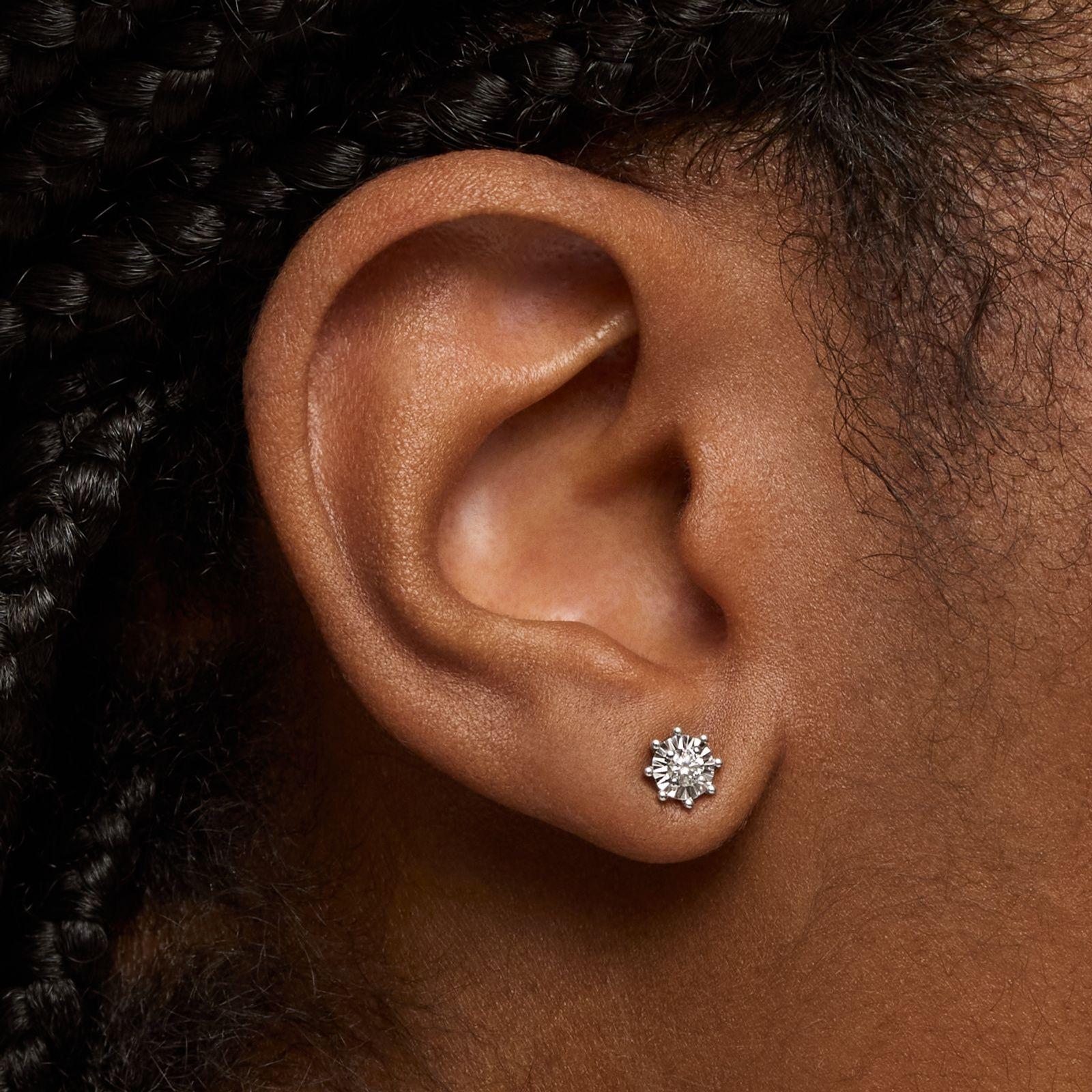 Pendientes oro blanco y diamantes 0,20 ct Classiques-5