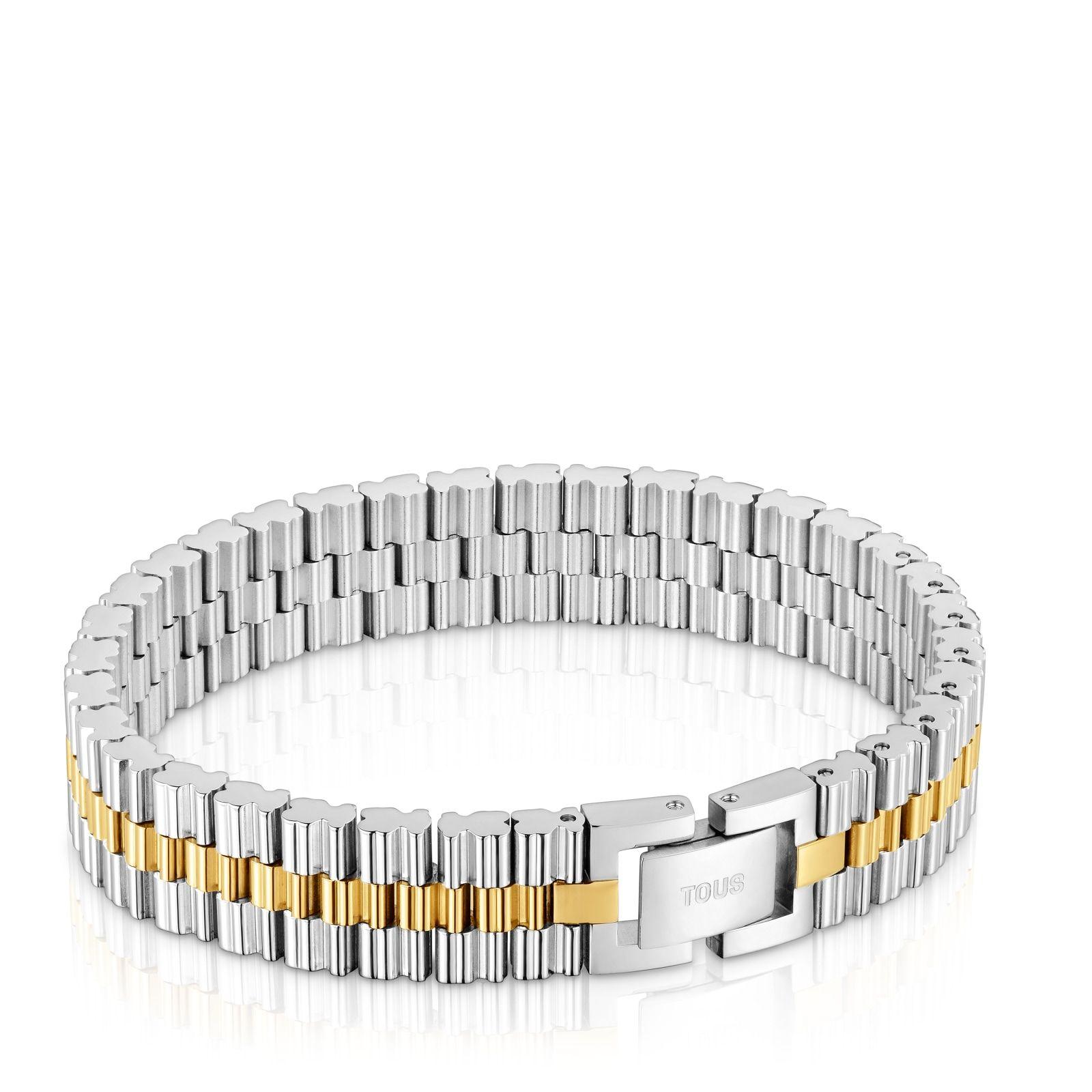 Pulsera de eslabones en acero bicolor TOUS 1950-2
