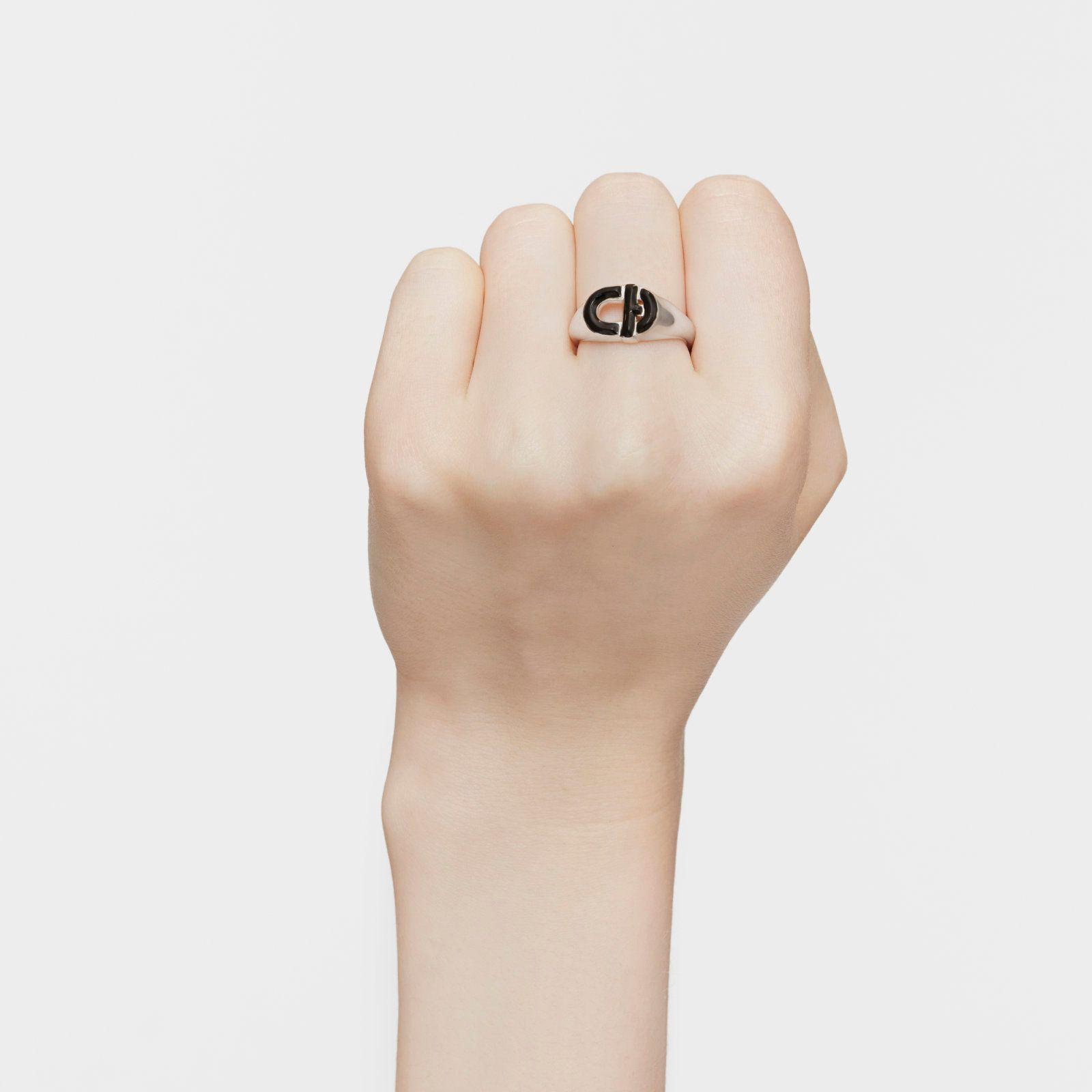 Sello de plata y esmalte negro TOUS MANIFESTO-6