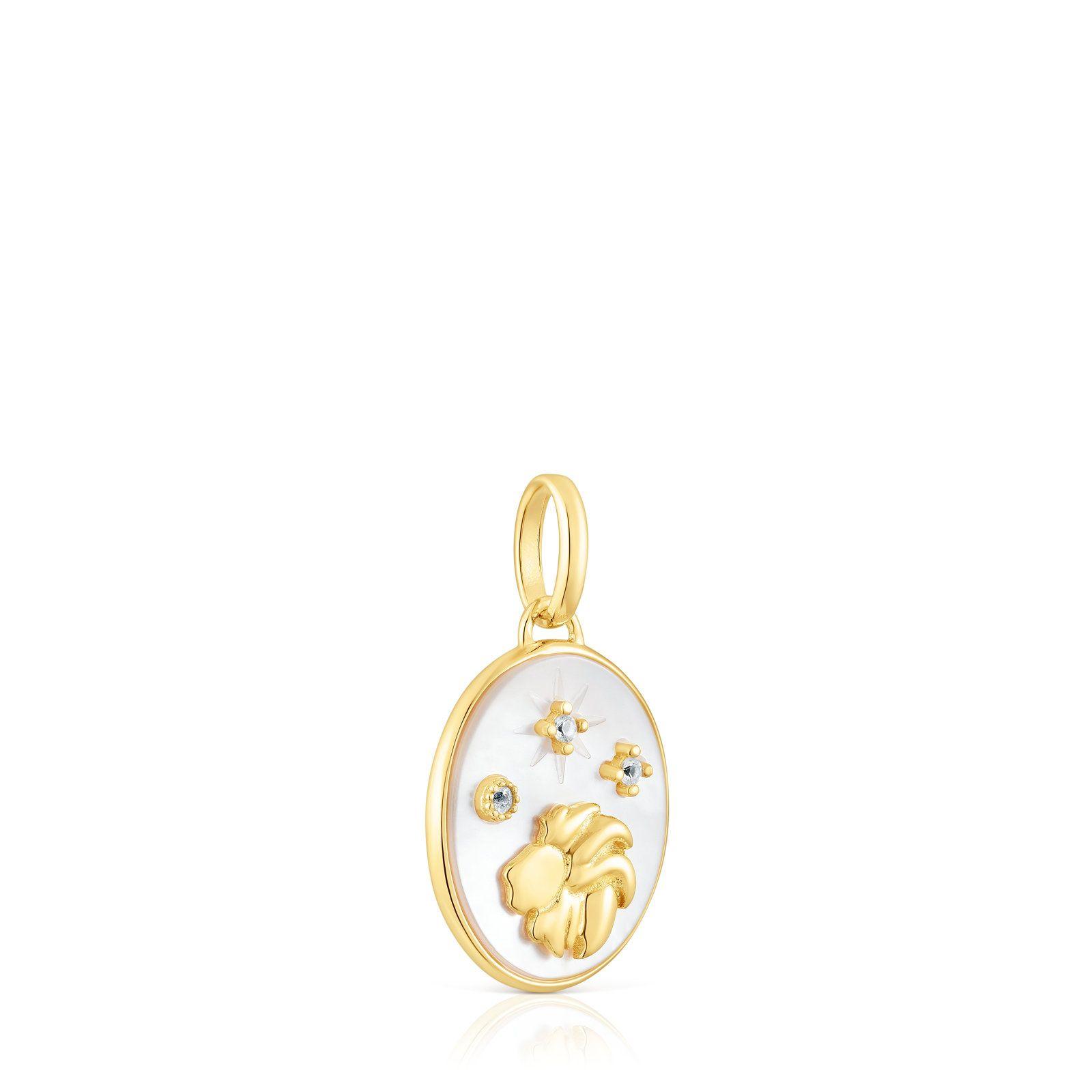 Colgante Leo de vermeil con nácar y topacios  TOUS Horoscope-1