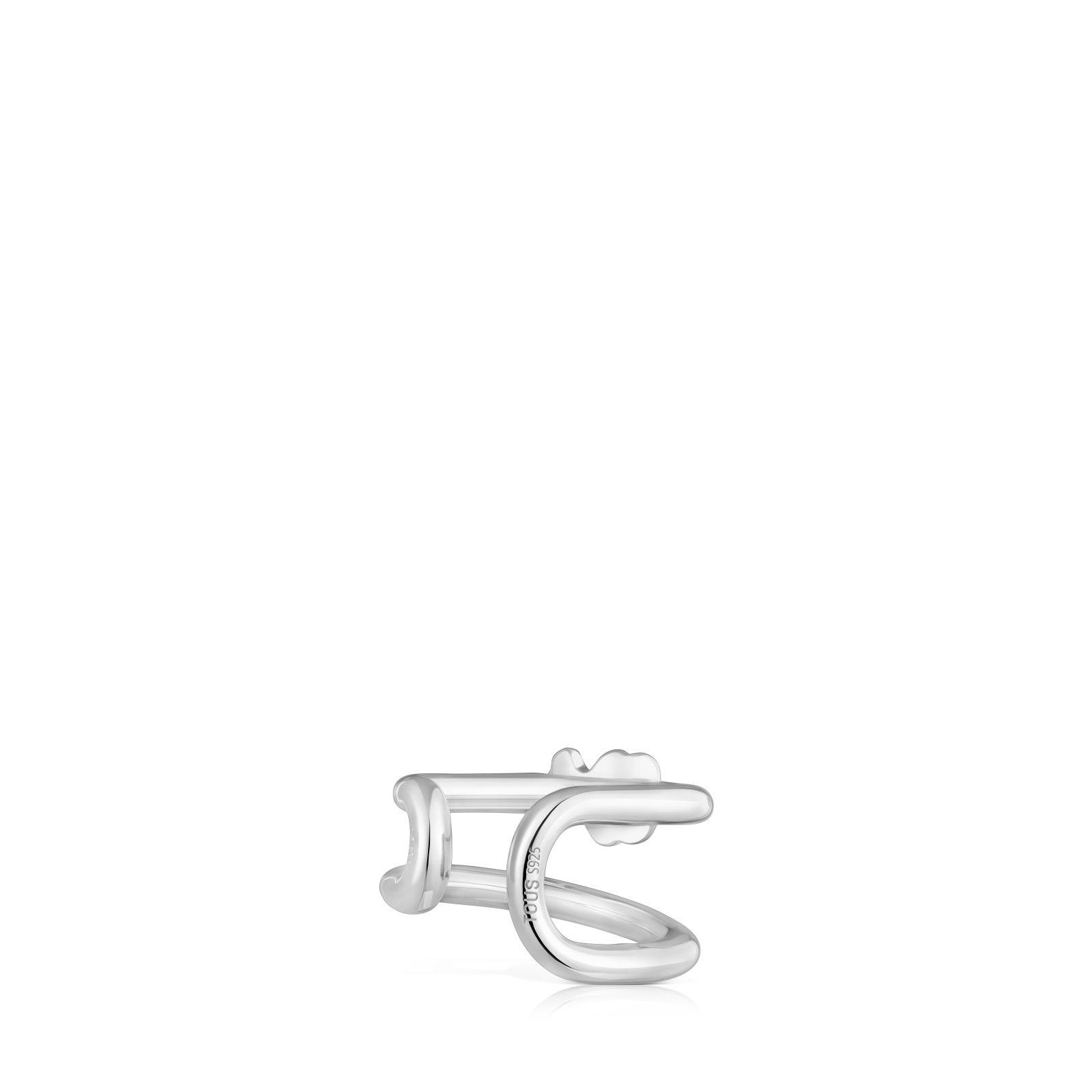 Earcuff de plata Icon Metal-2