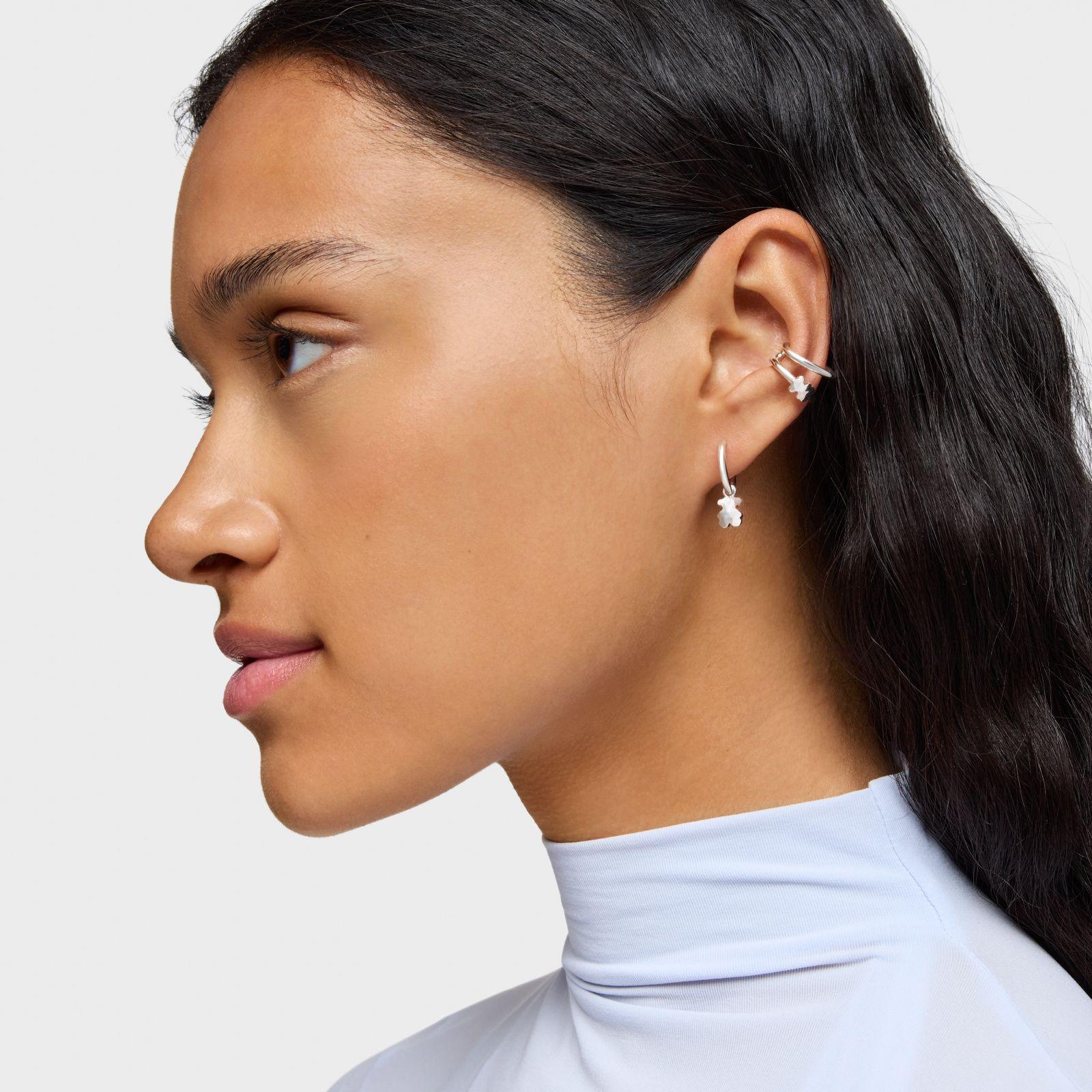 Earcuff de plata Icon Metal-3