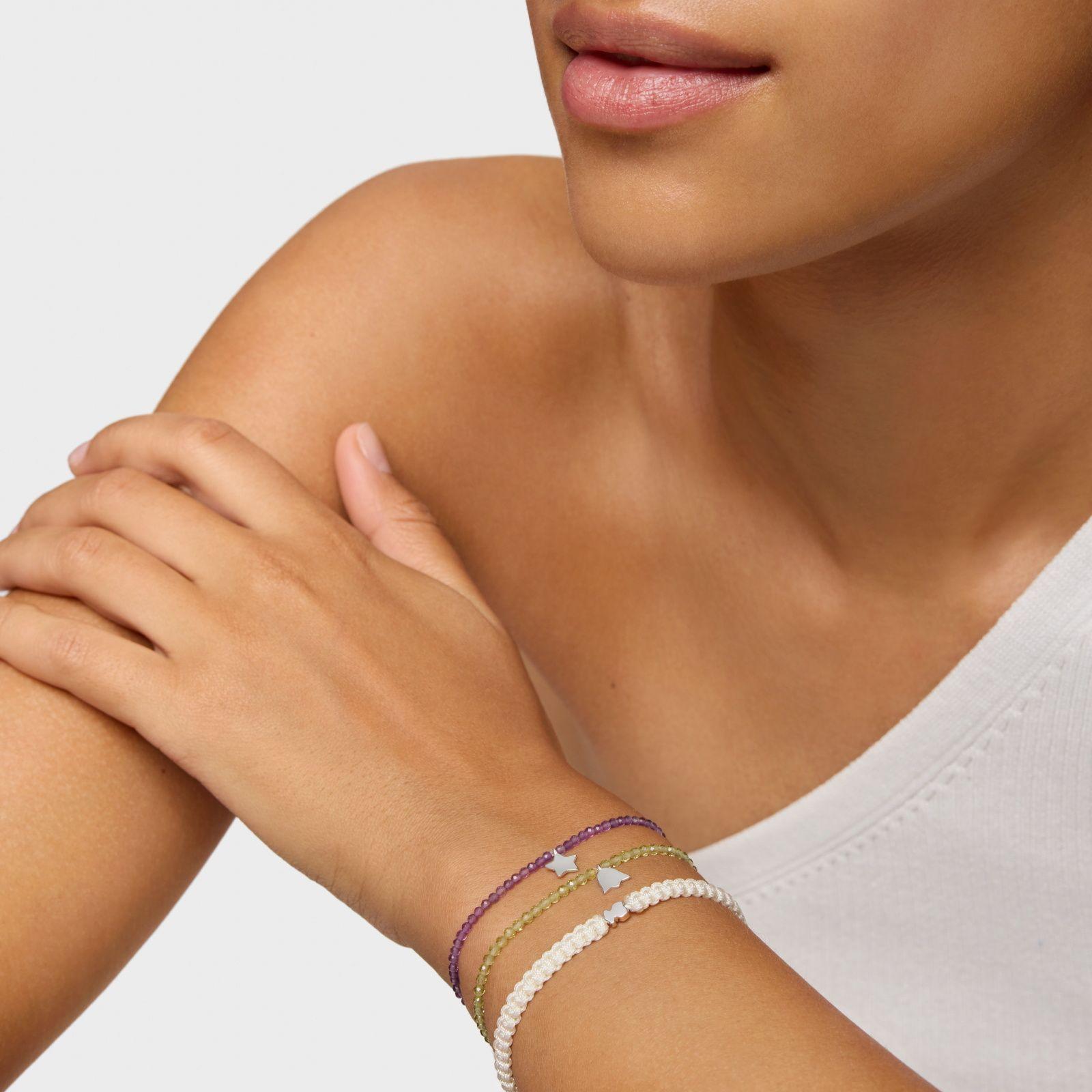 Pulsera elástica con amatistas y estrella de plata TOUS Motivos-4