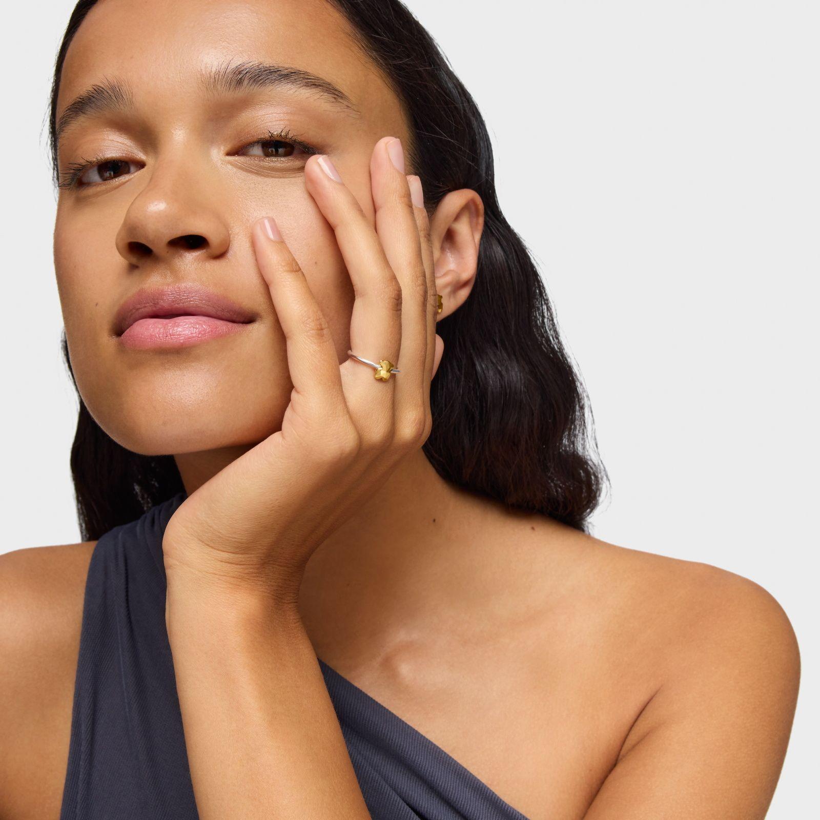 Anillo oso bicolor Icon Metal-3