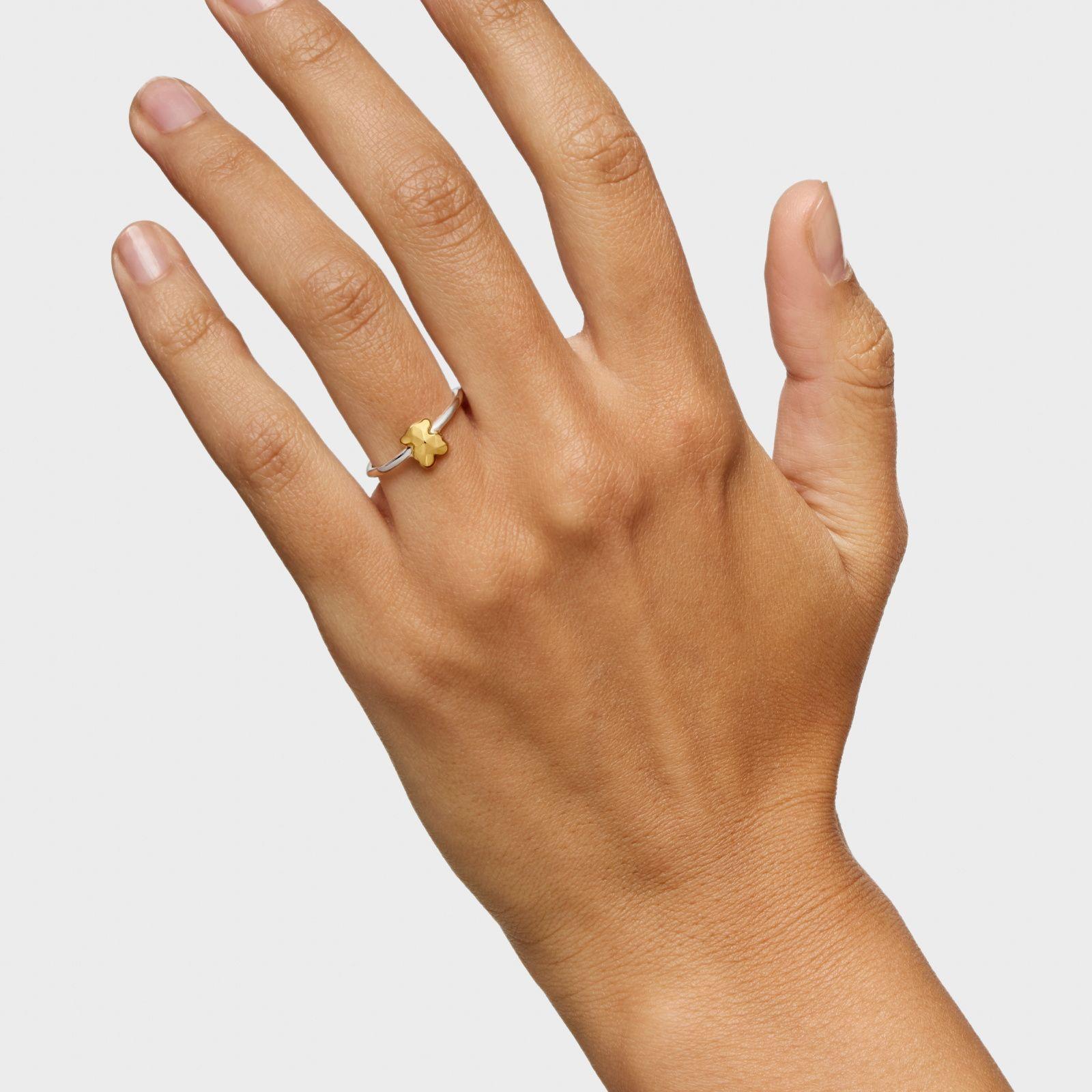 Anillo oso bicolor Icon Metal-4