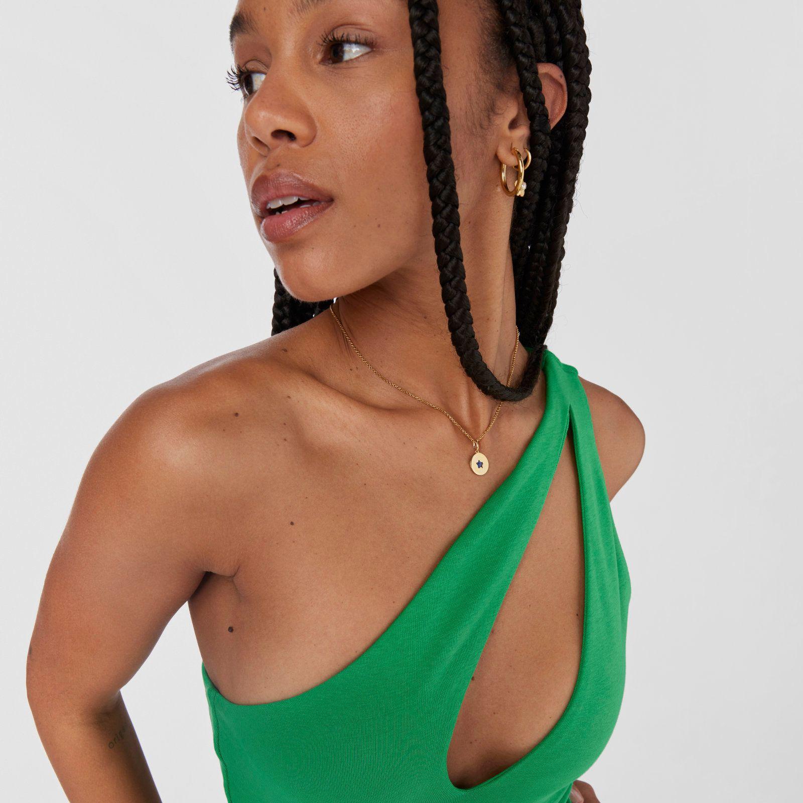 Colgante medalla de plata vermeil y sodalita estrella Aelita-5