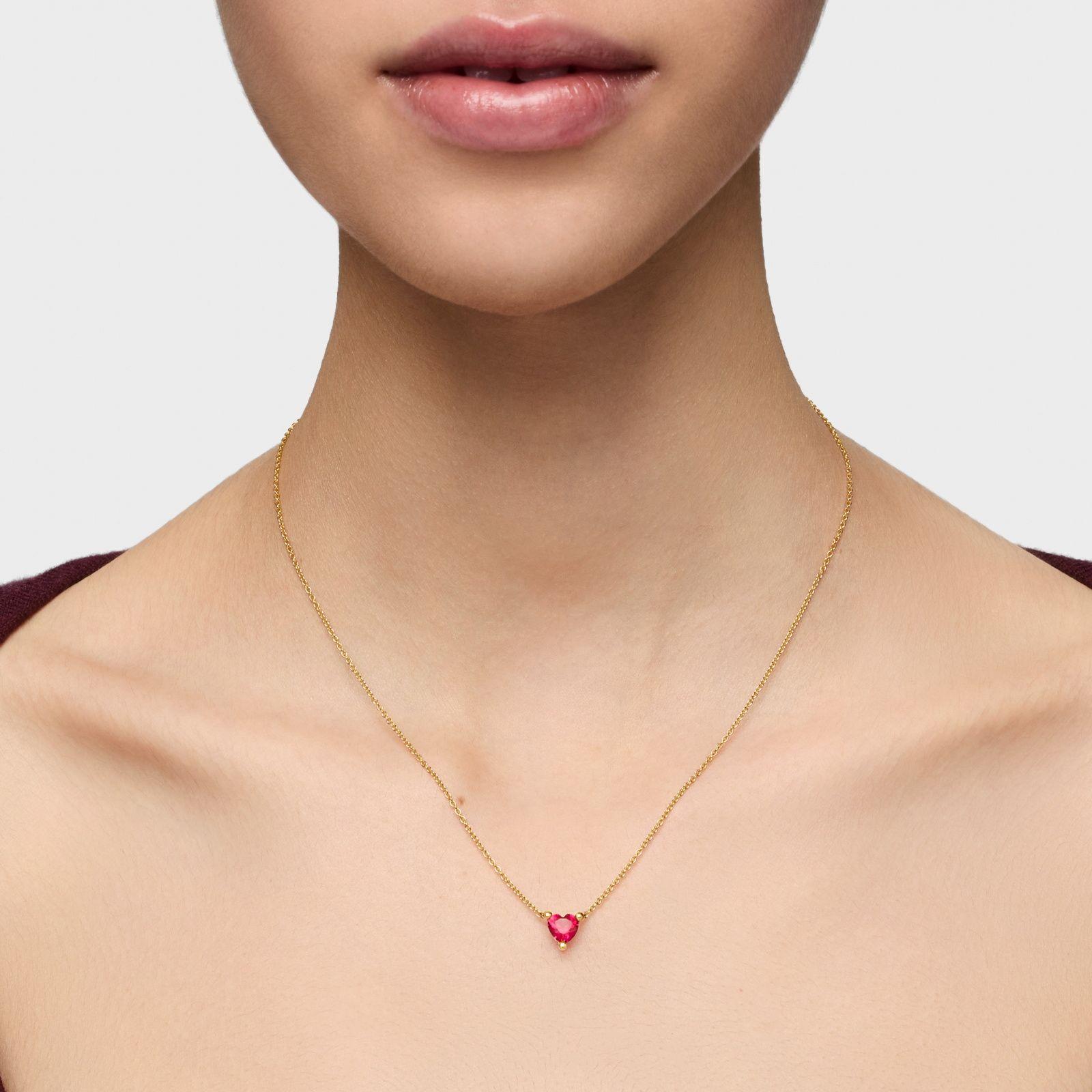 ollar corto oro 18 kt, plata y rubí LGG Garden of Love-6