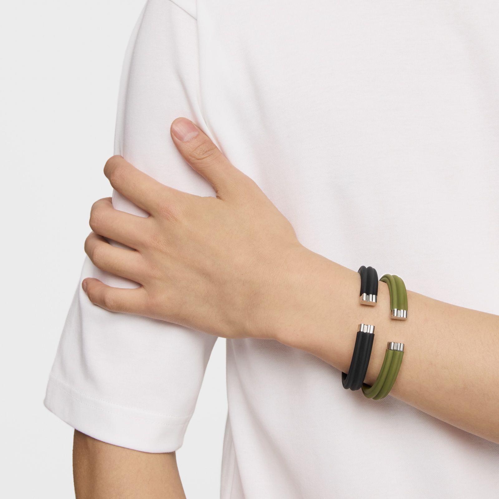 Pulsera esclava de acero en color negro TOUS Man-4