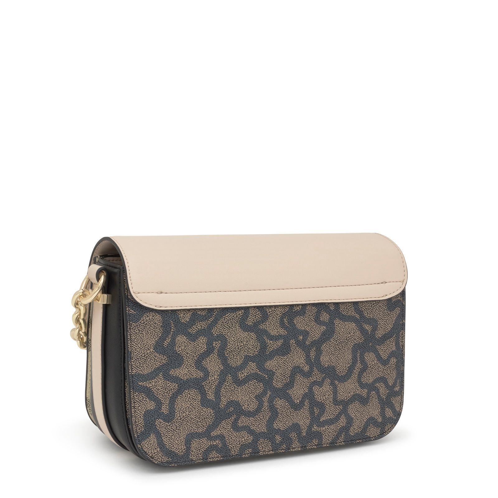 Bandolera mediana Chain negra y beige Kaos Icon-1