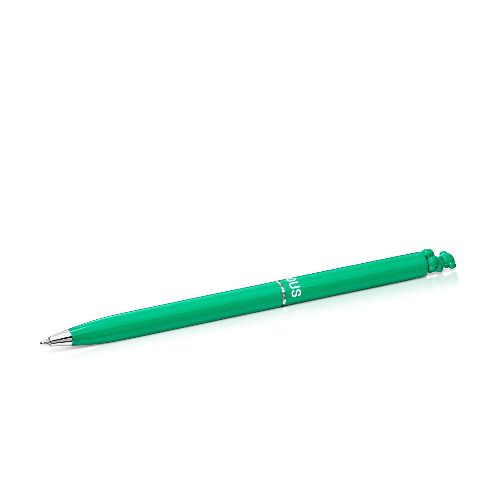 Bolígrafo cromado en color verde con oso Bold Bear-1