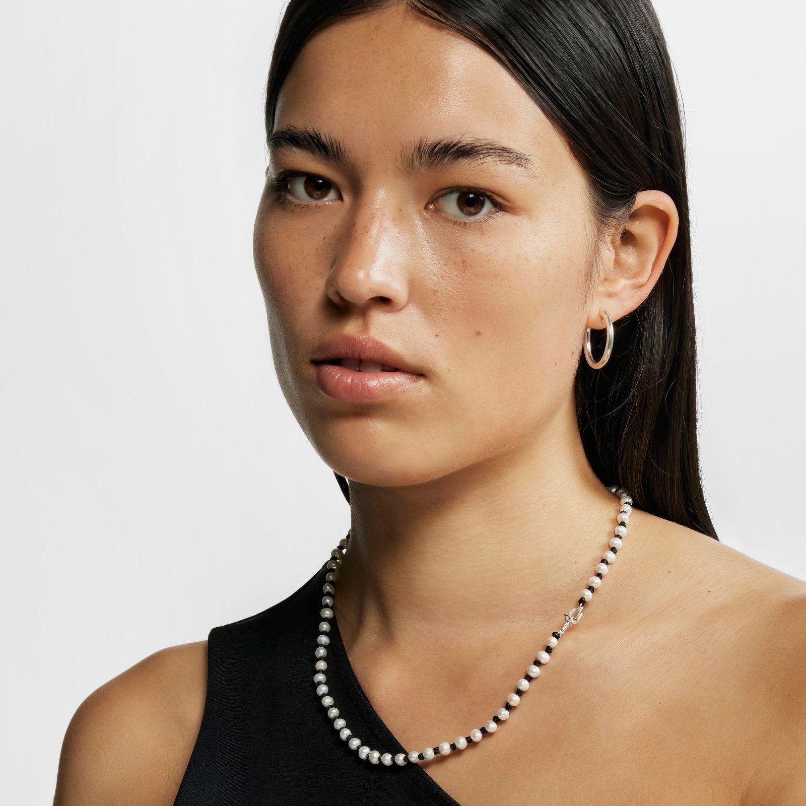 Collar de nylon negro con perlas cultivadas 50 cm Tous-5