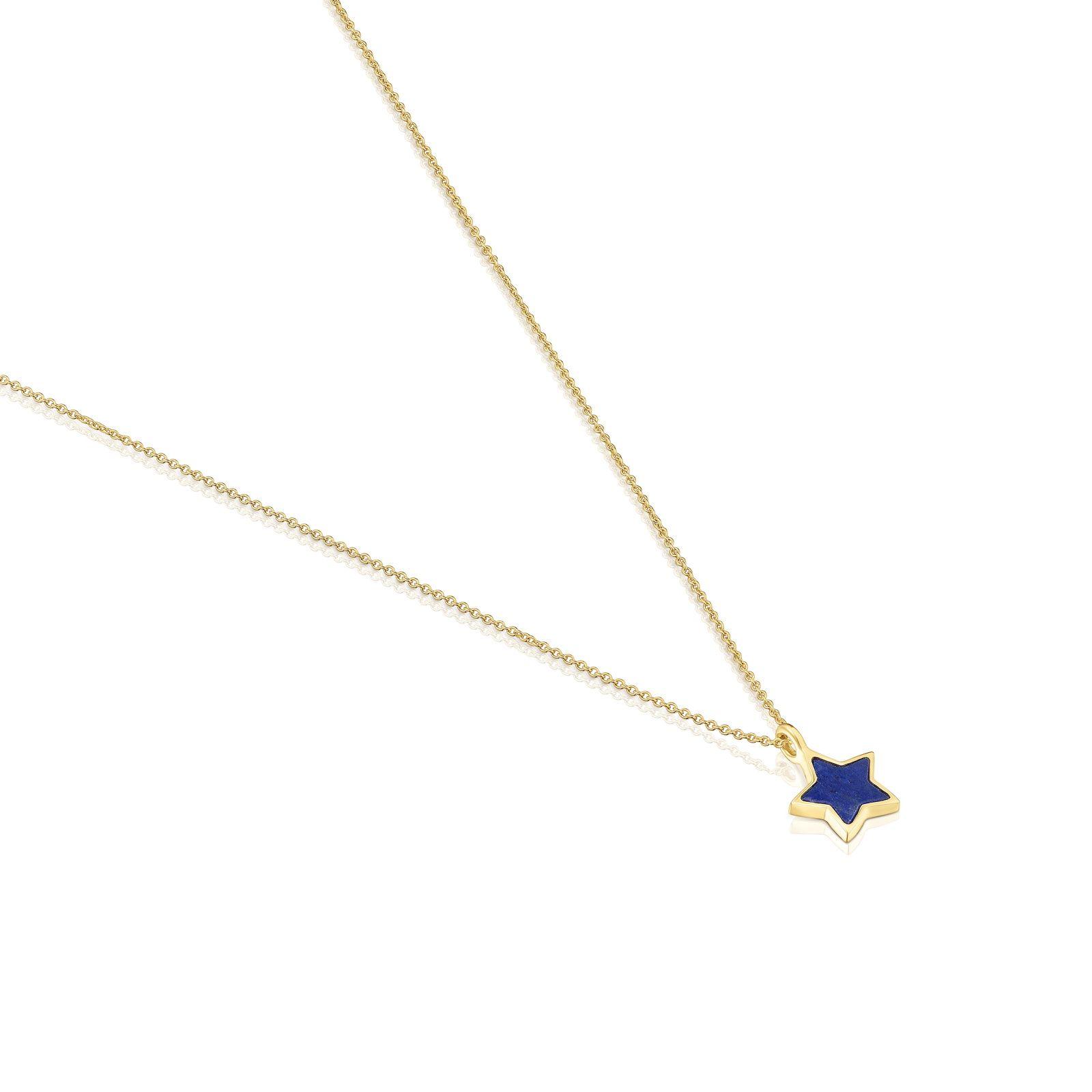 Collar corto de oro 14 kt y lapislázuli XXS-2