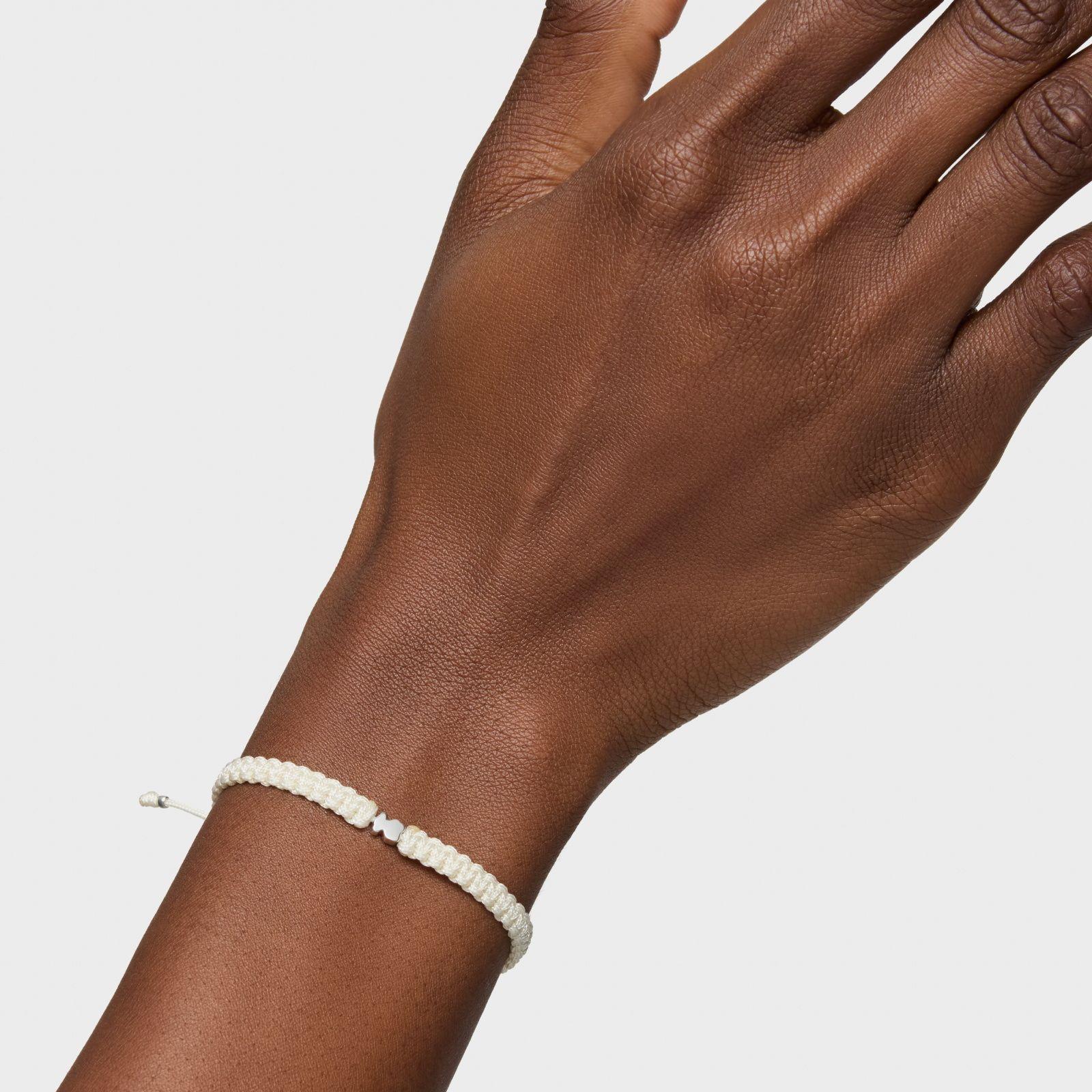 Pulsera oso de plata y nylon blanco TOUS Motivos-5