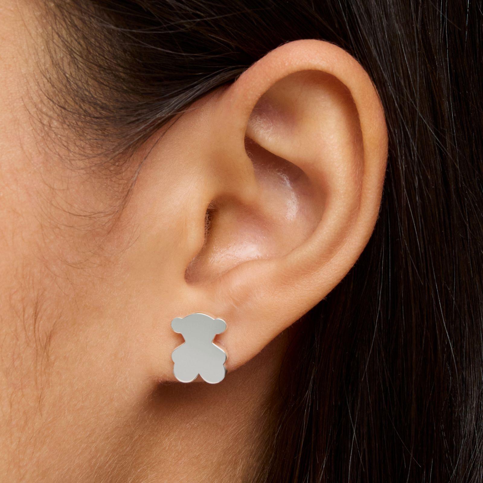 Pendientes oso de plata 12 mm Sweet Dolls-5
