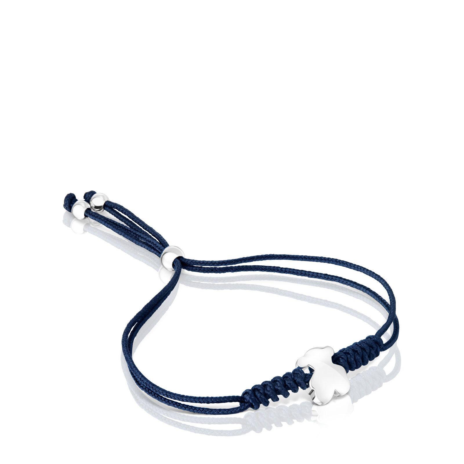 Pulsera de nylon con motivo oso de plata Bold Motif Tous-3