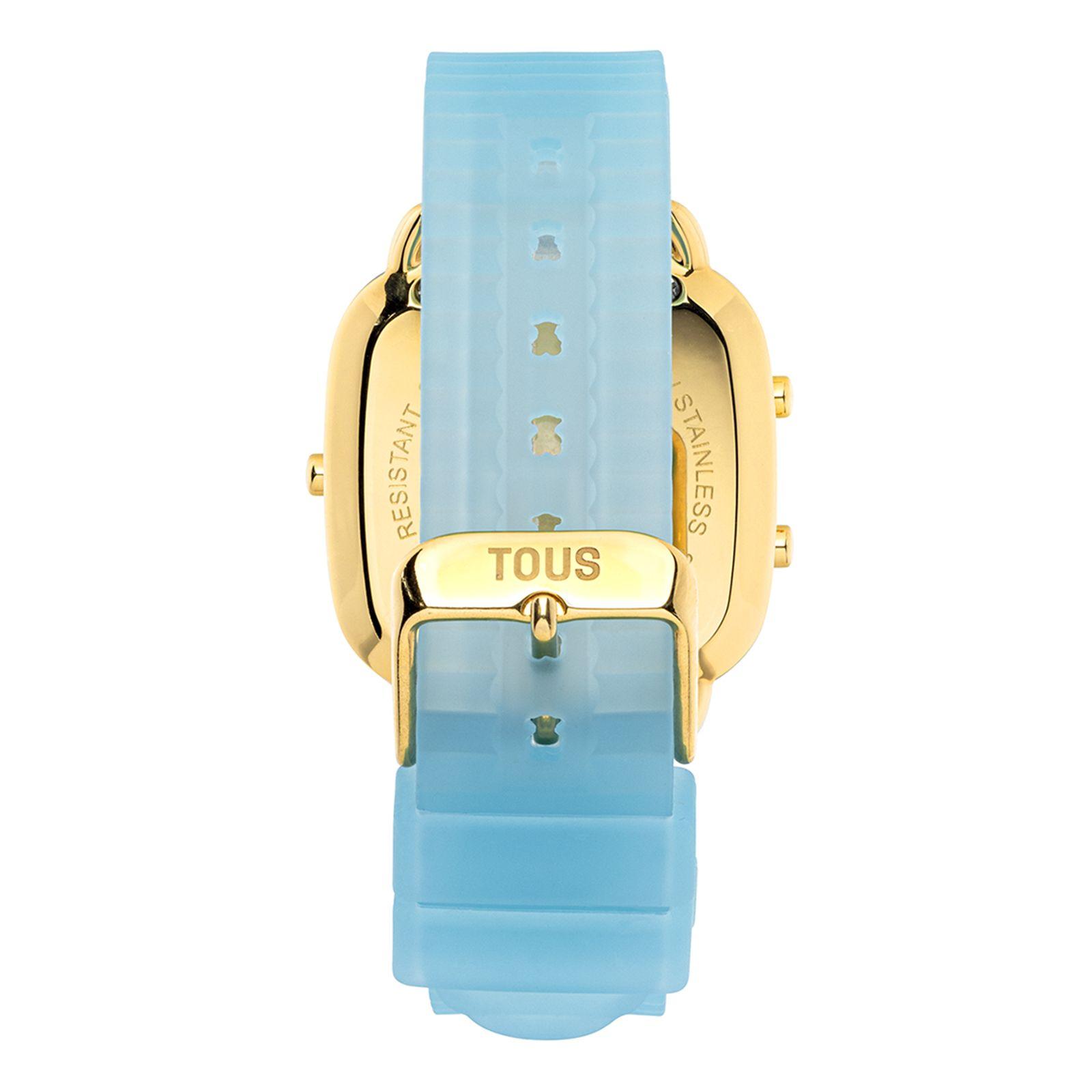 Reloj digital con correa de silicona azul D-Logo Fresh Tous-2
