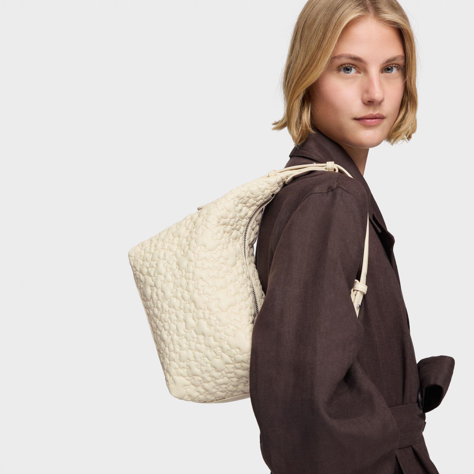 Bolso de hombro mediano beige TOUS Puffy bear-3
