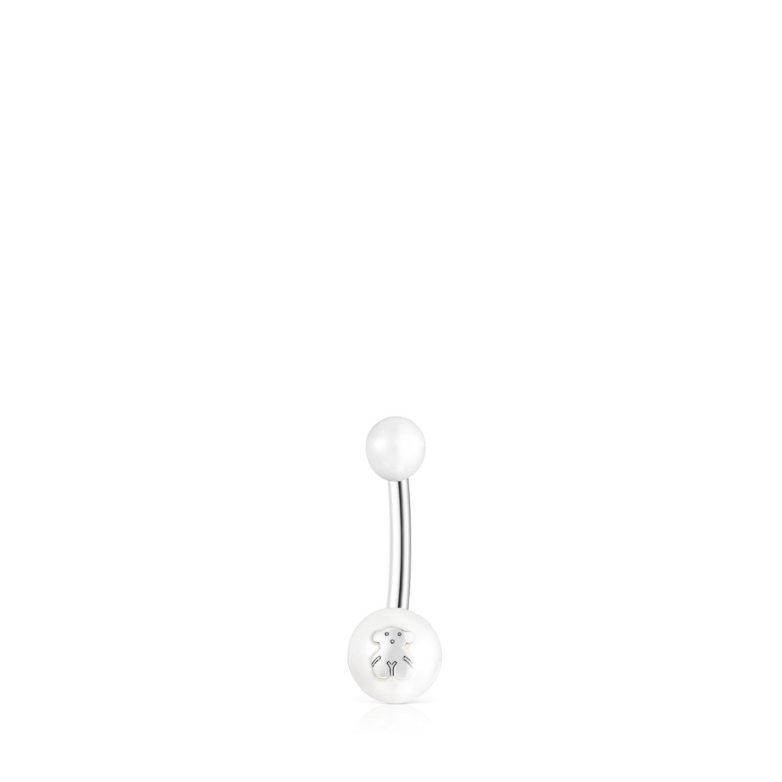 Piercing de ombligo TOUS Pearl de acero y perlas-0