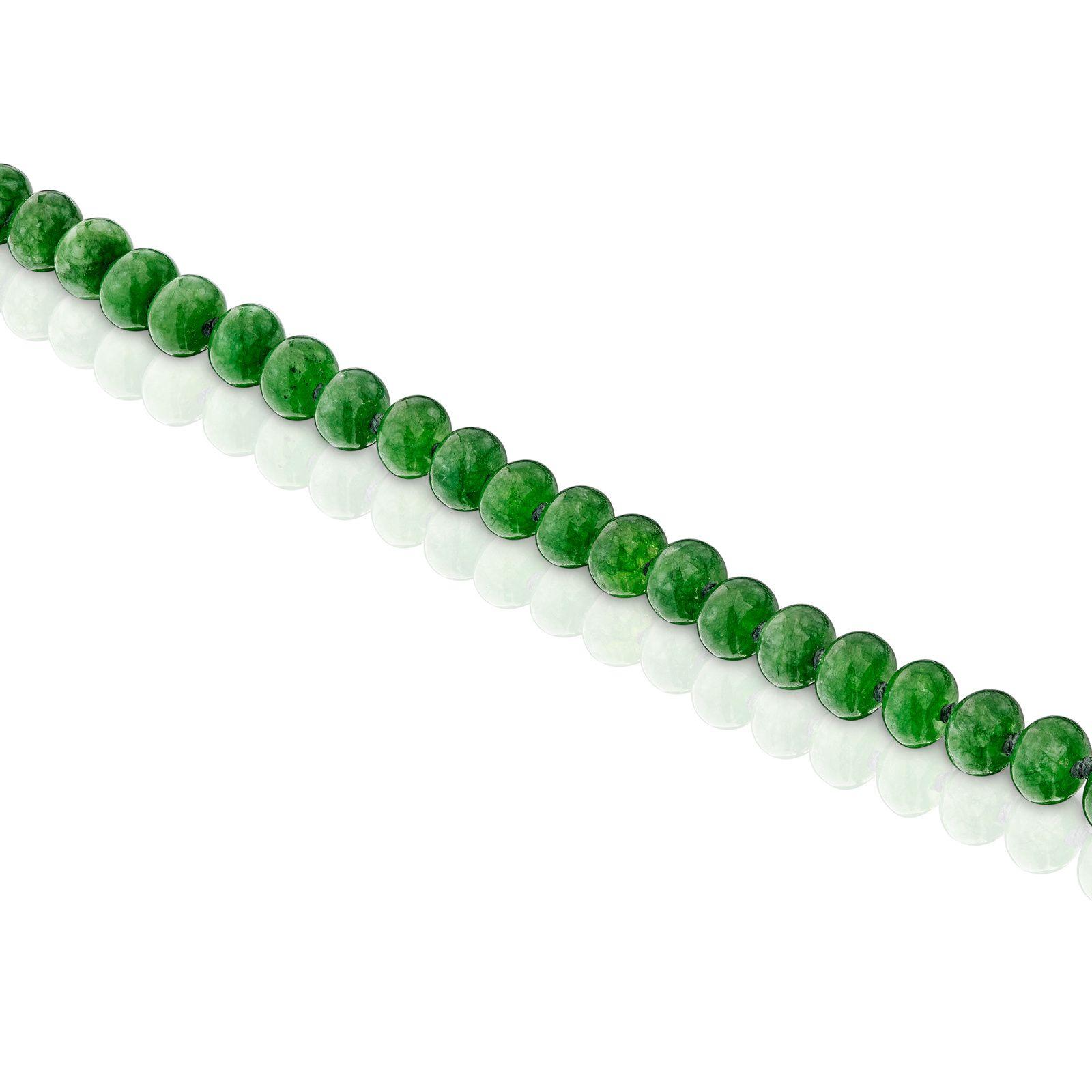 Pulsera con baño de oro 18 kt sobre plata y cuarzita verde-2