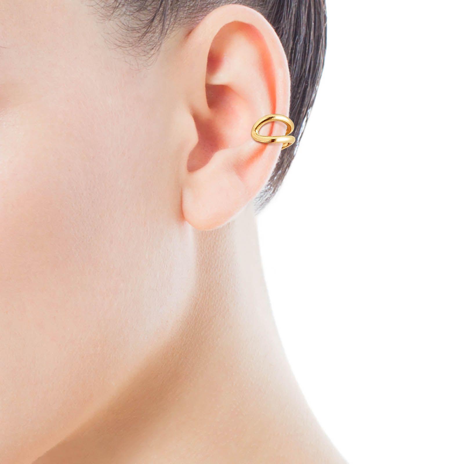 Aros Earcuff de plata vermeil Hav-3